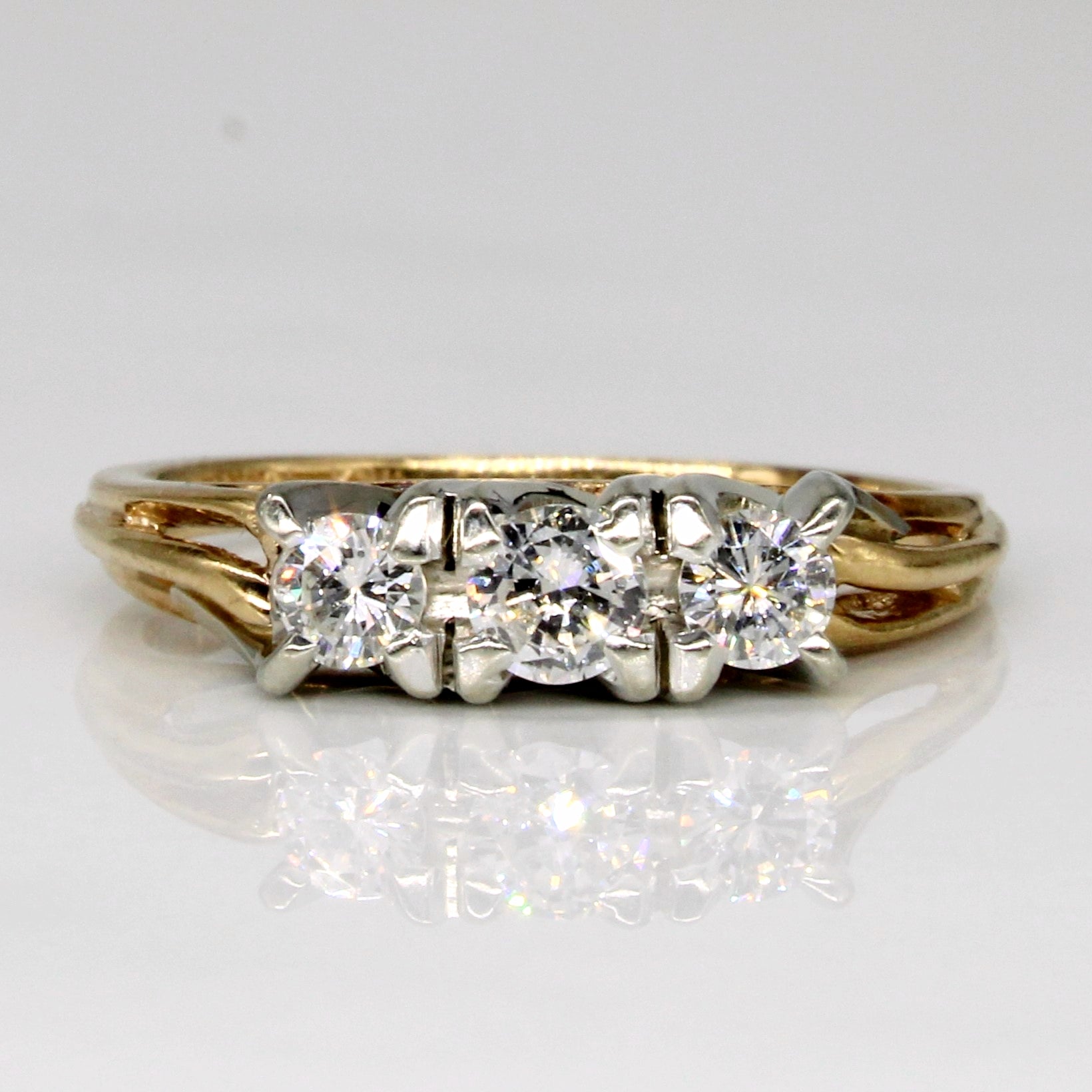 Three Stone Diamond Ring | 0.36ctw | SZ 5.5 |