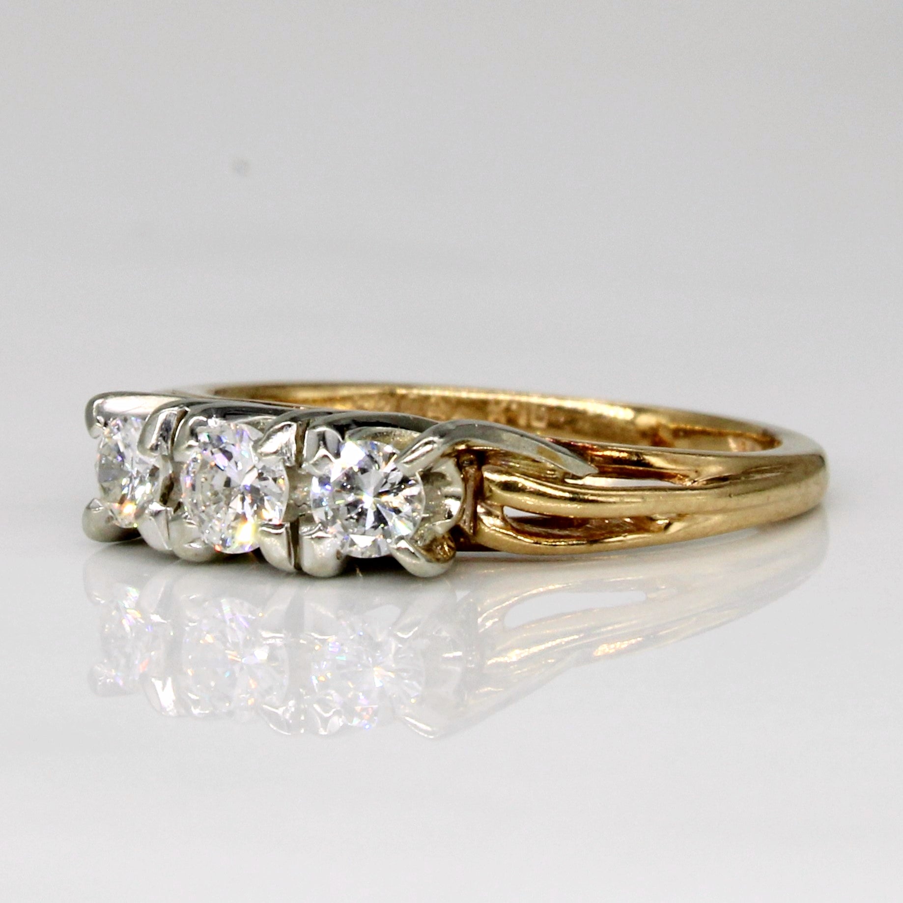 Three Stone Diamond Ring | 0.36ctw | SZ 5.5 |