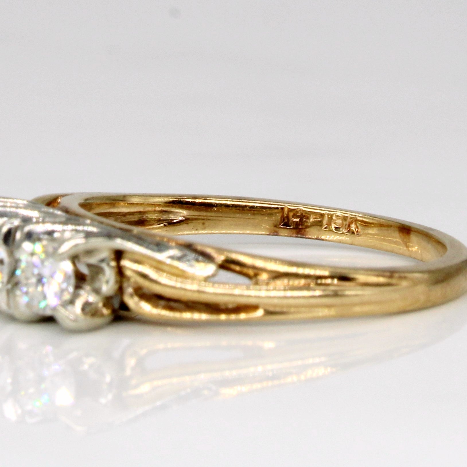 Three Stone Diamond Ring | 0.36ctw | SZ 5.5 |