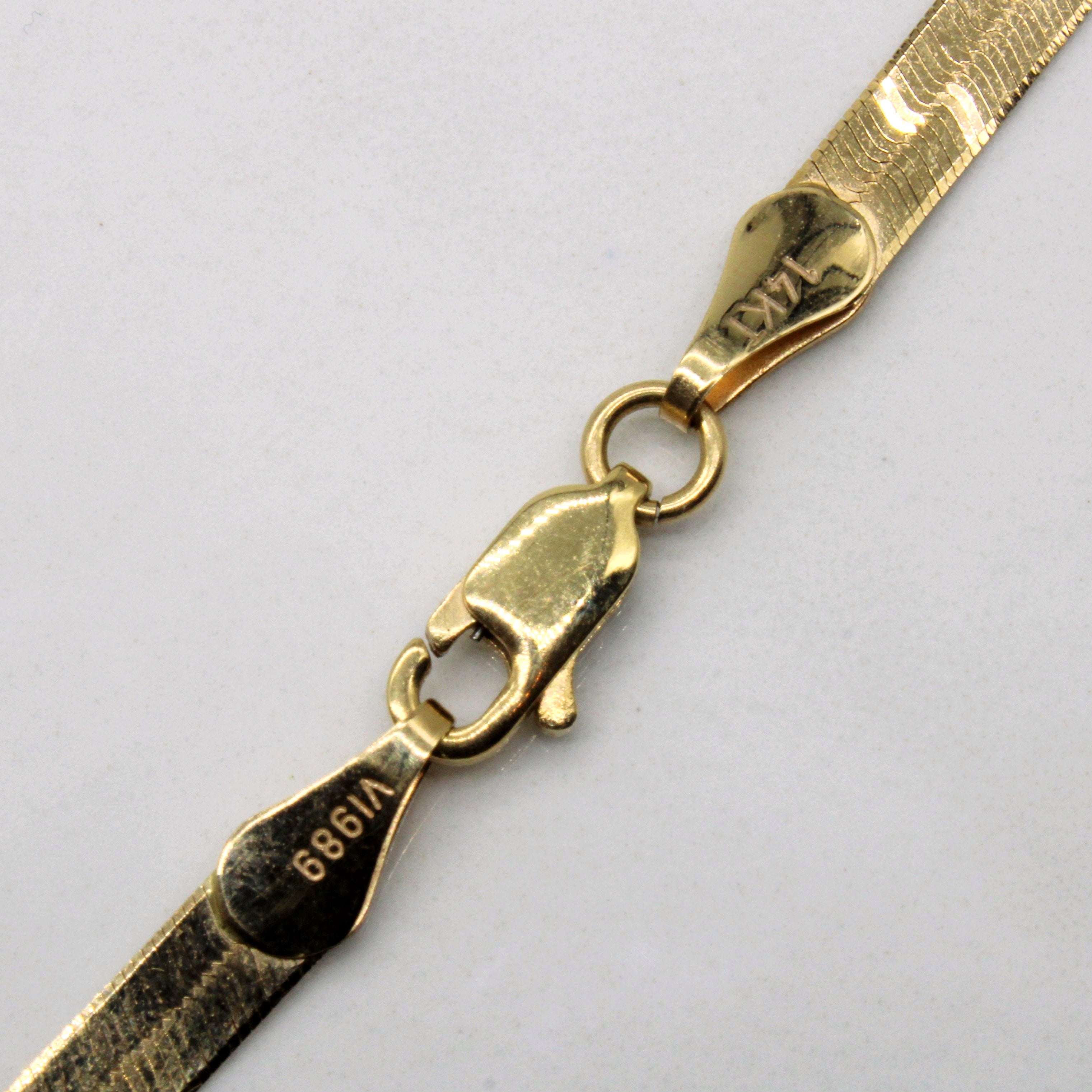 14k Yellow Gold Herringbone Chain | 20" |
