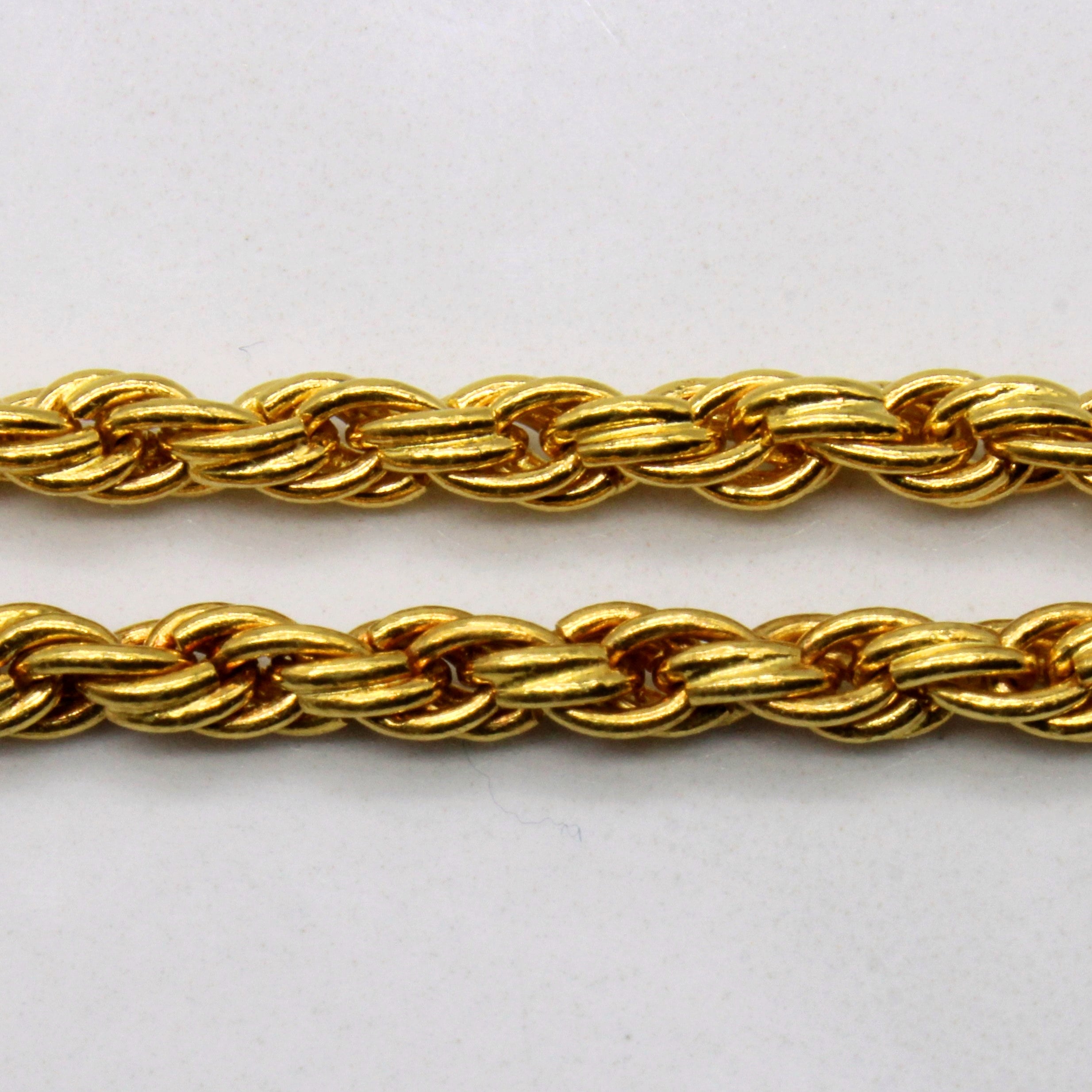 23k Yellow Gold Rope Chain | 19" |