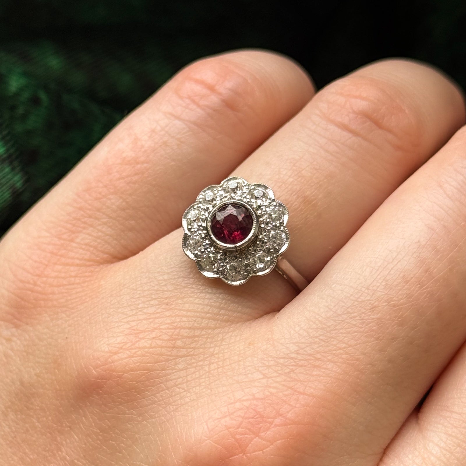 Antique Ruby & Diamond Ring | 0.65ct, 0.60ctw | SZ 5.75 |