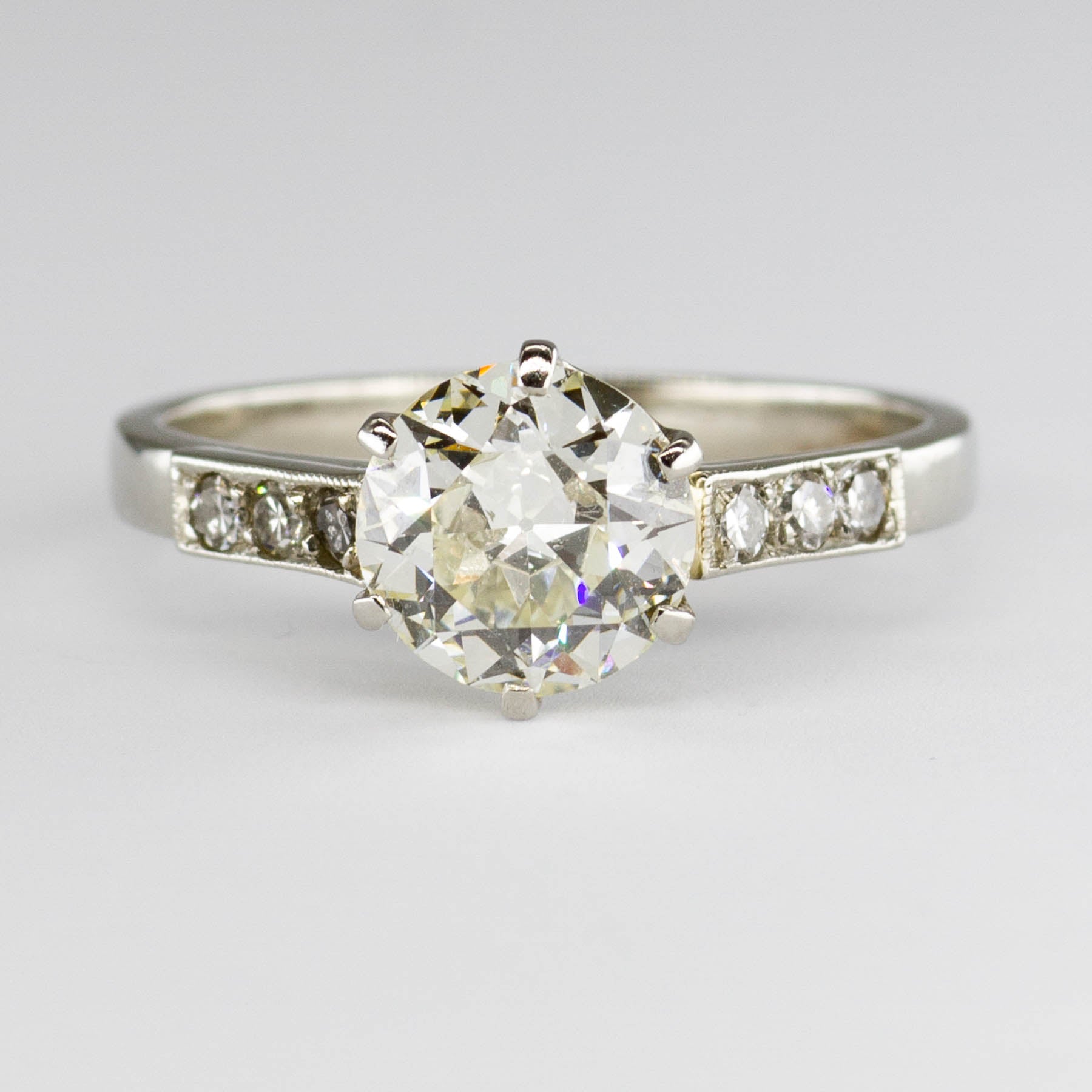 Bague de fiançailles ancienne en diamant | 1,41 ct | Taille 6 |
