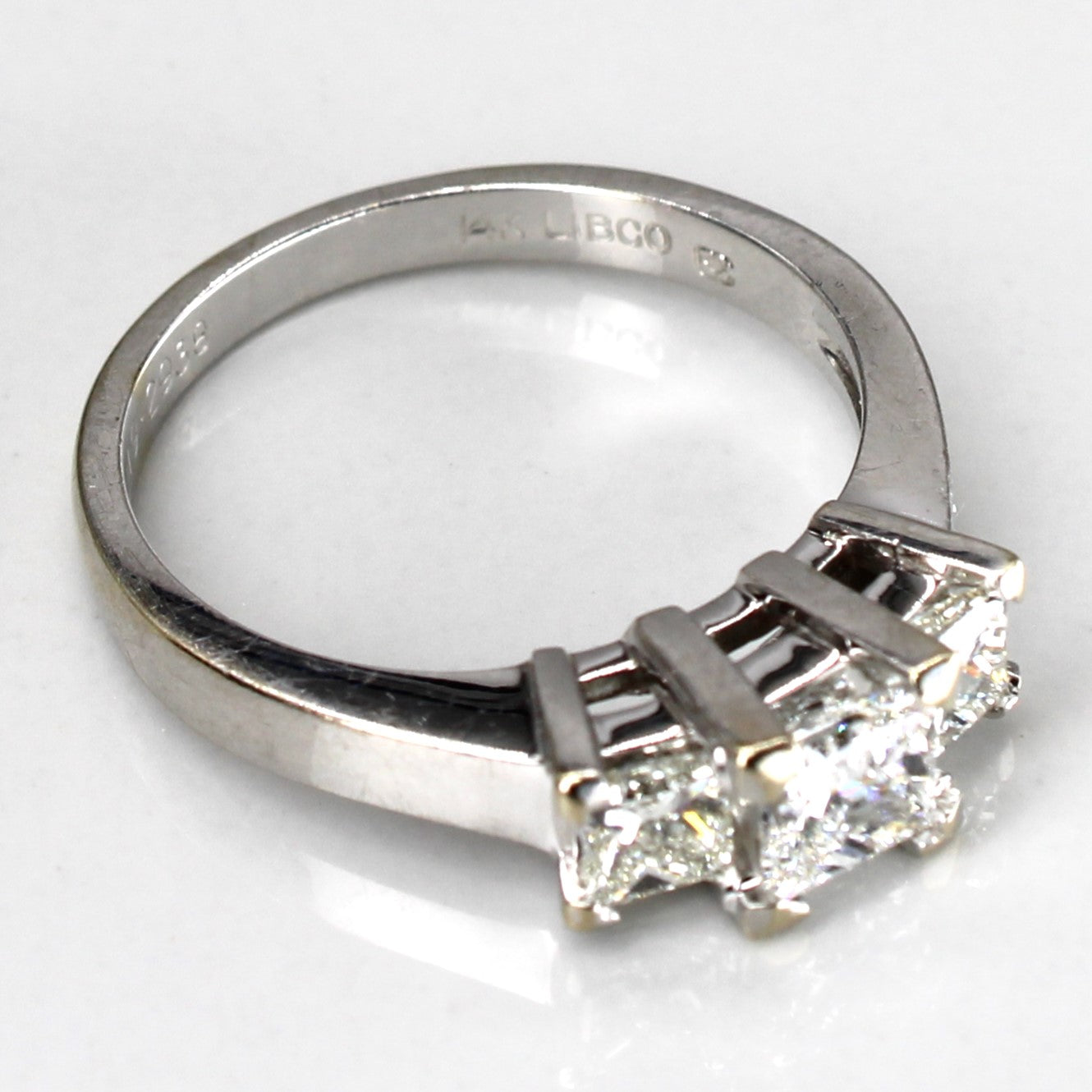 Bague Princesse à trois pierres en diamant canadien | 1,02 ct I1 G/H | Taille 7 |