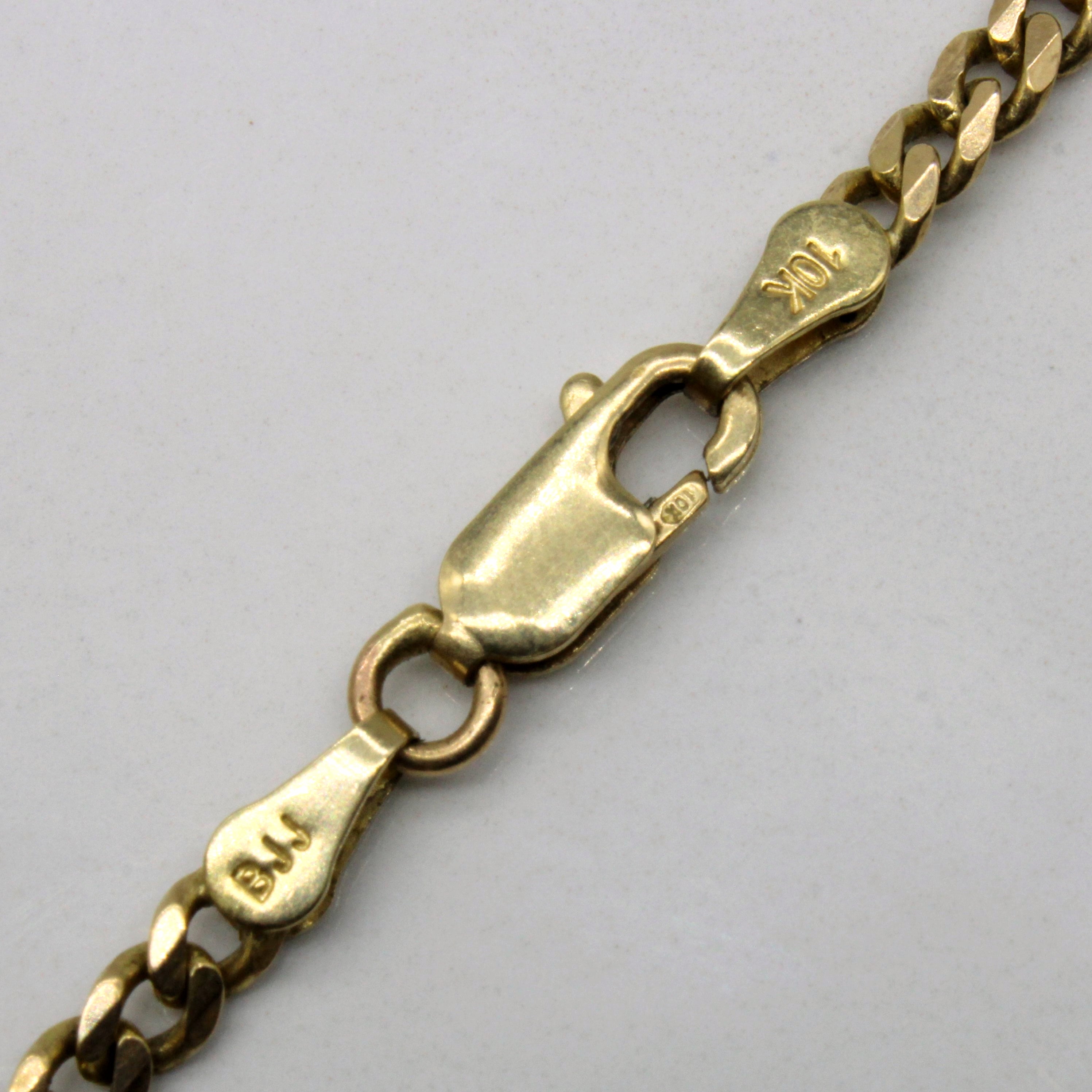 10k Yellow Gold Curb Link Chain | 22" |