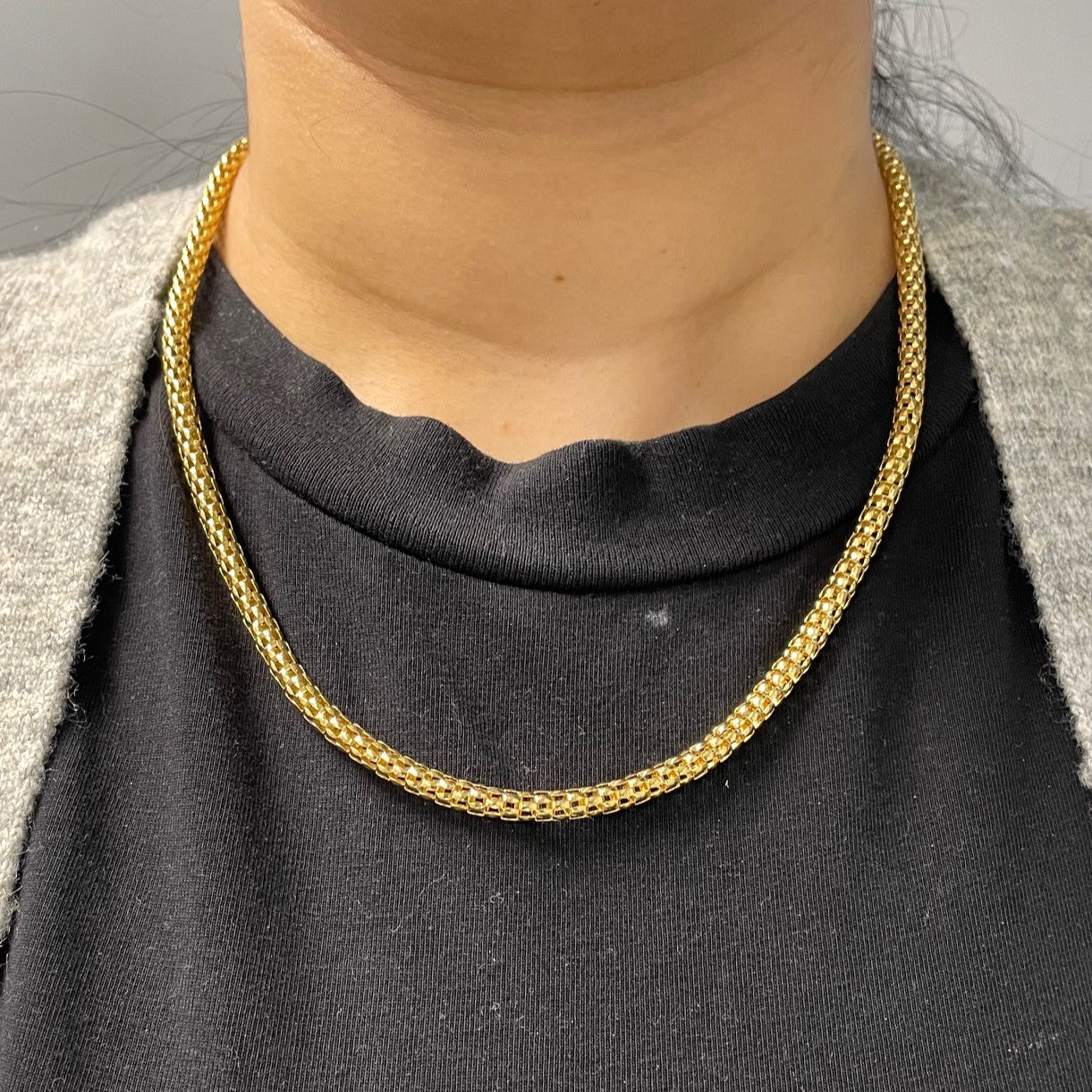 18k Yellow Gold Popcorn Chain | 20"|