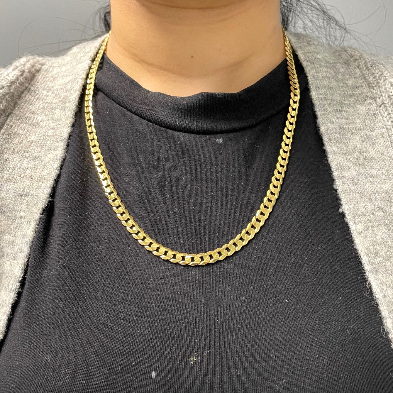 Yellow Gold Curb Link Chain | 22"|