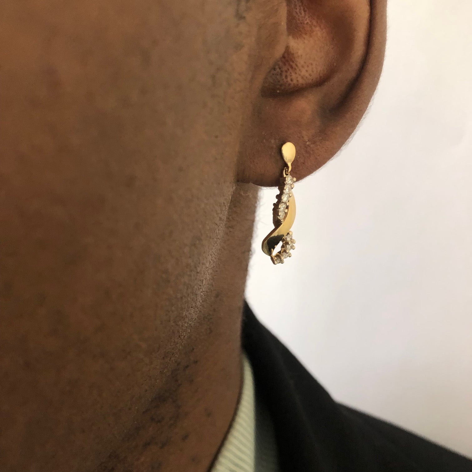 Crossover Diamond Dangle Earrings | 0.56ctw |