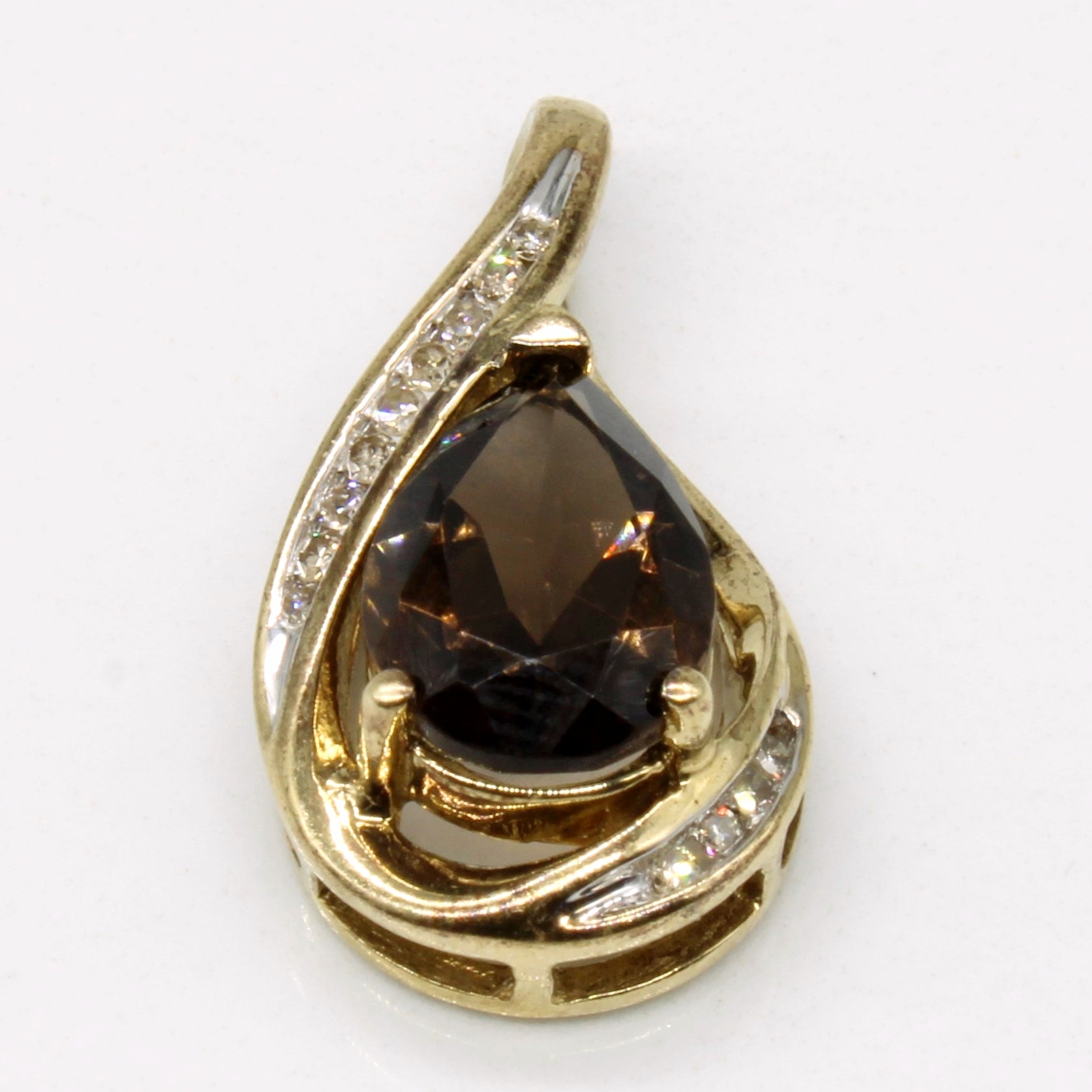 Smokey Quartz & Diamond Pendant | 2.50ct, 0.13ctw |