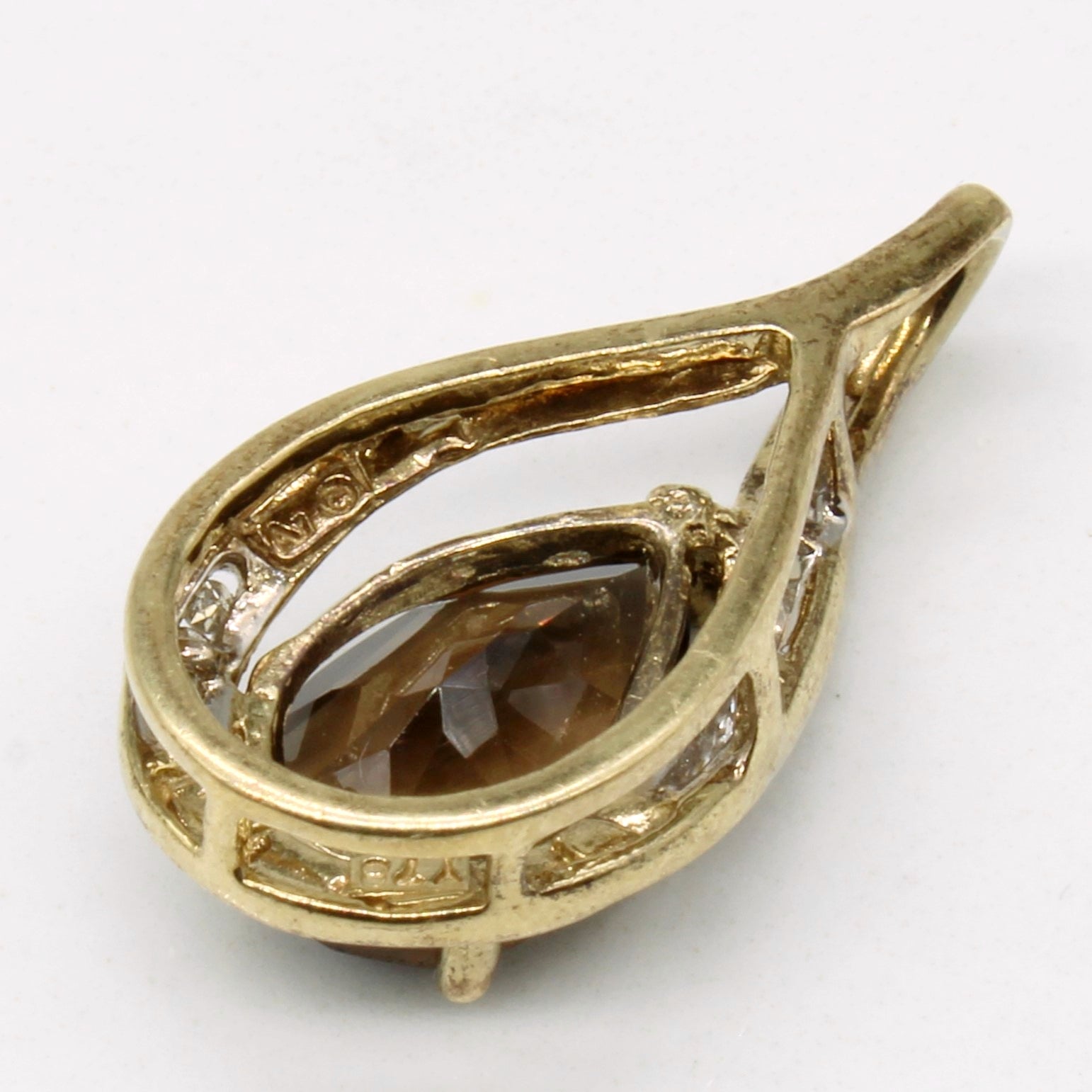 Smokey Quartz & Diamond Pendant | 2.50ct, 0.13ctw |