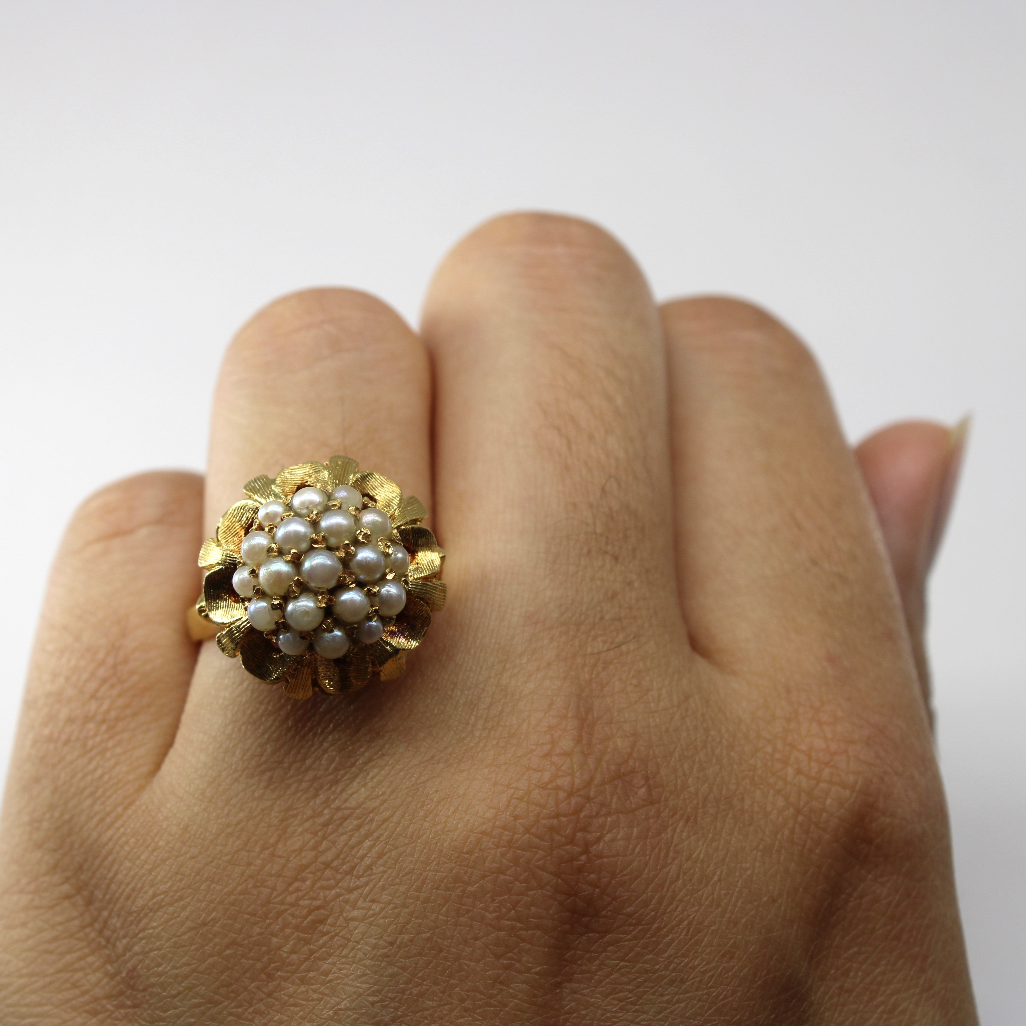 Cluster Set Pearl Ring | SZ 7.25 |