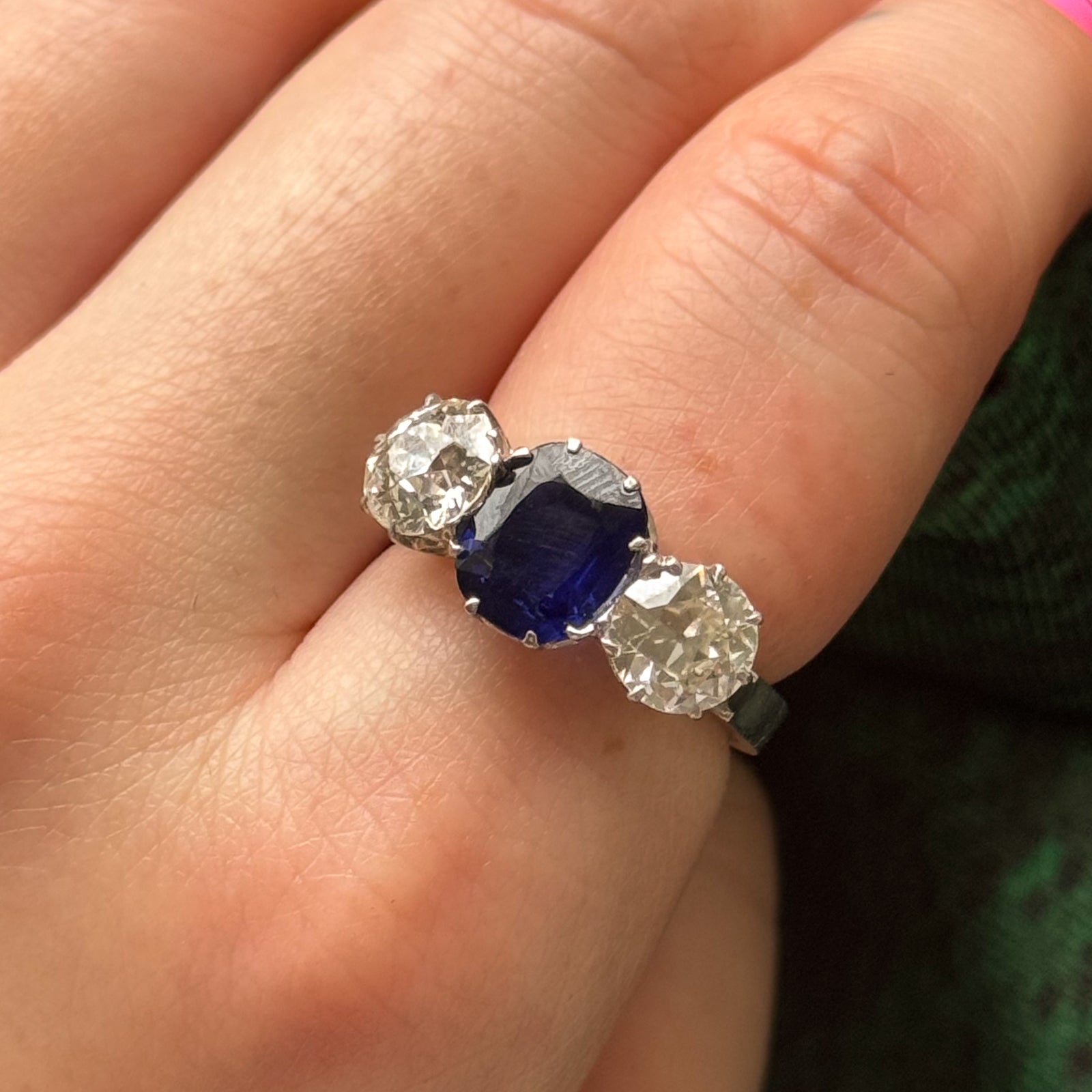 Sapphire & Diamond Hinge Ring | 2.80ct, 2.50ctw | SZ 5.75 |