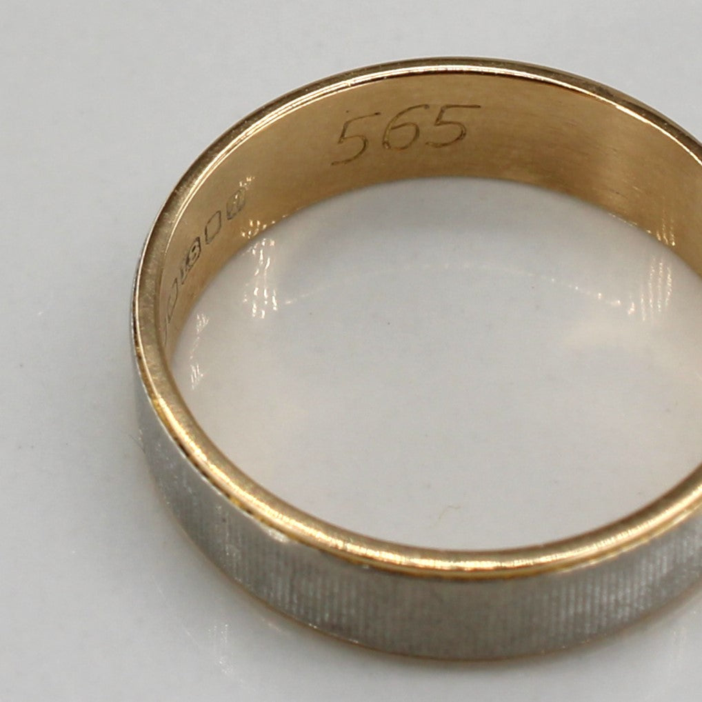 Two Tone Hallmarked Gold Band | SZ 6.25|