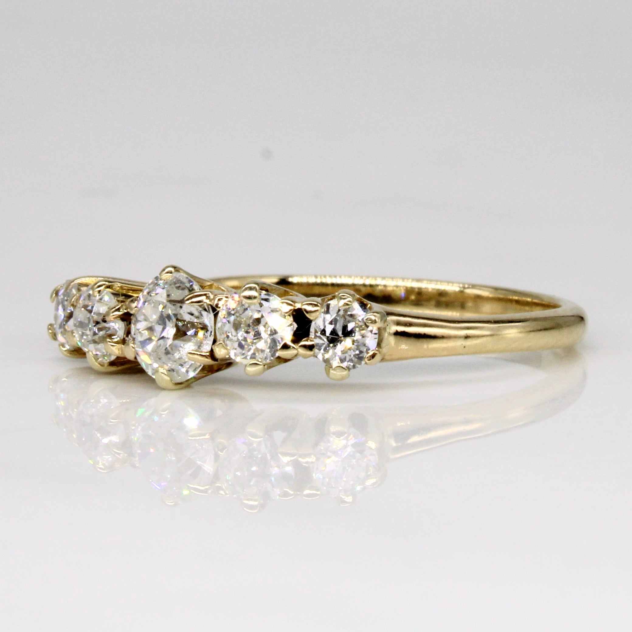 Old European Five Stone Diamond Ring | 1.01ctw | SZ 7.75 |