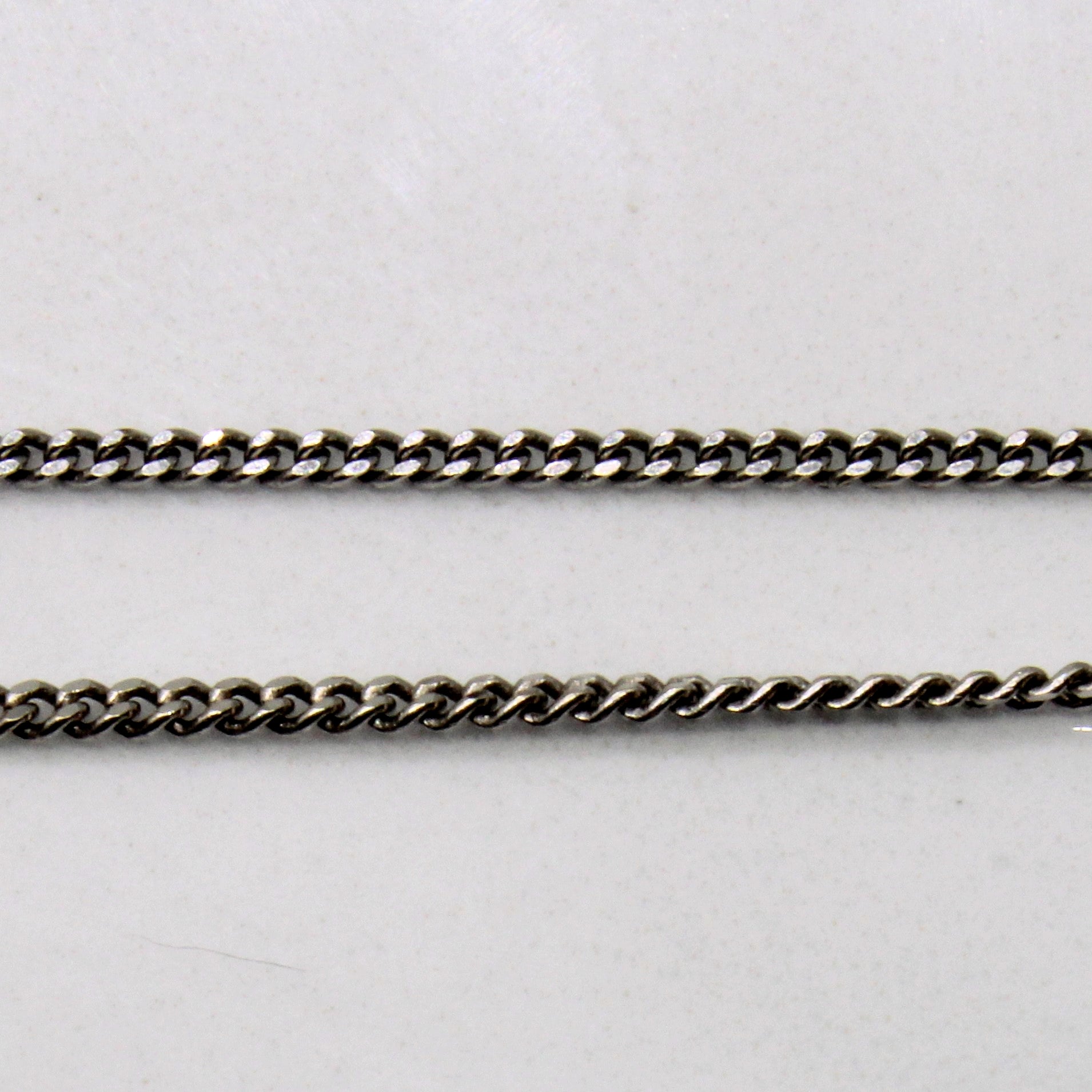 14k White Gold Curb Chain | 18" |