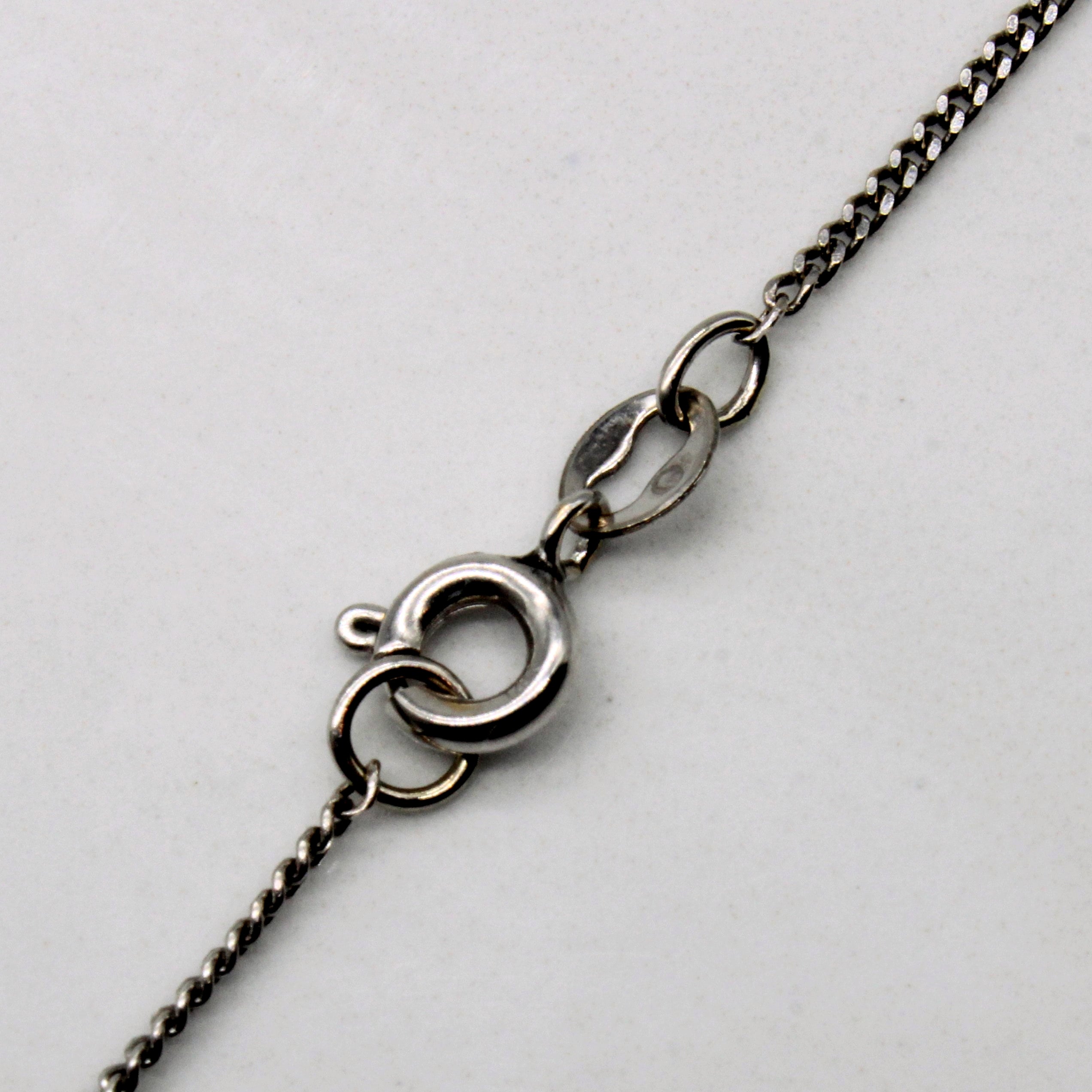 14k White Gold Curb Chain | 18" |