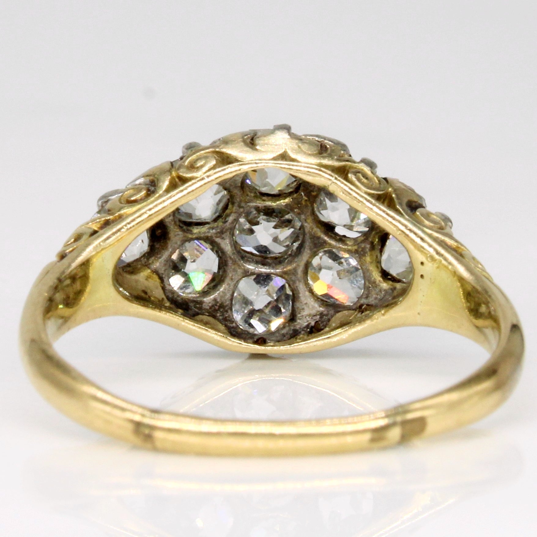 Victorian Old Mine & Rose Cut Cluster Diamond Ring | 1.84ctw | SZ 6.75 |