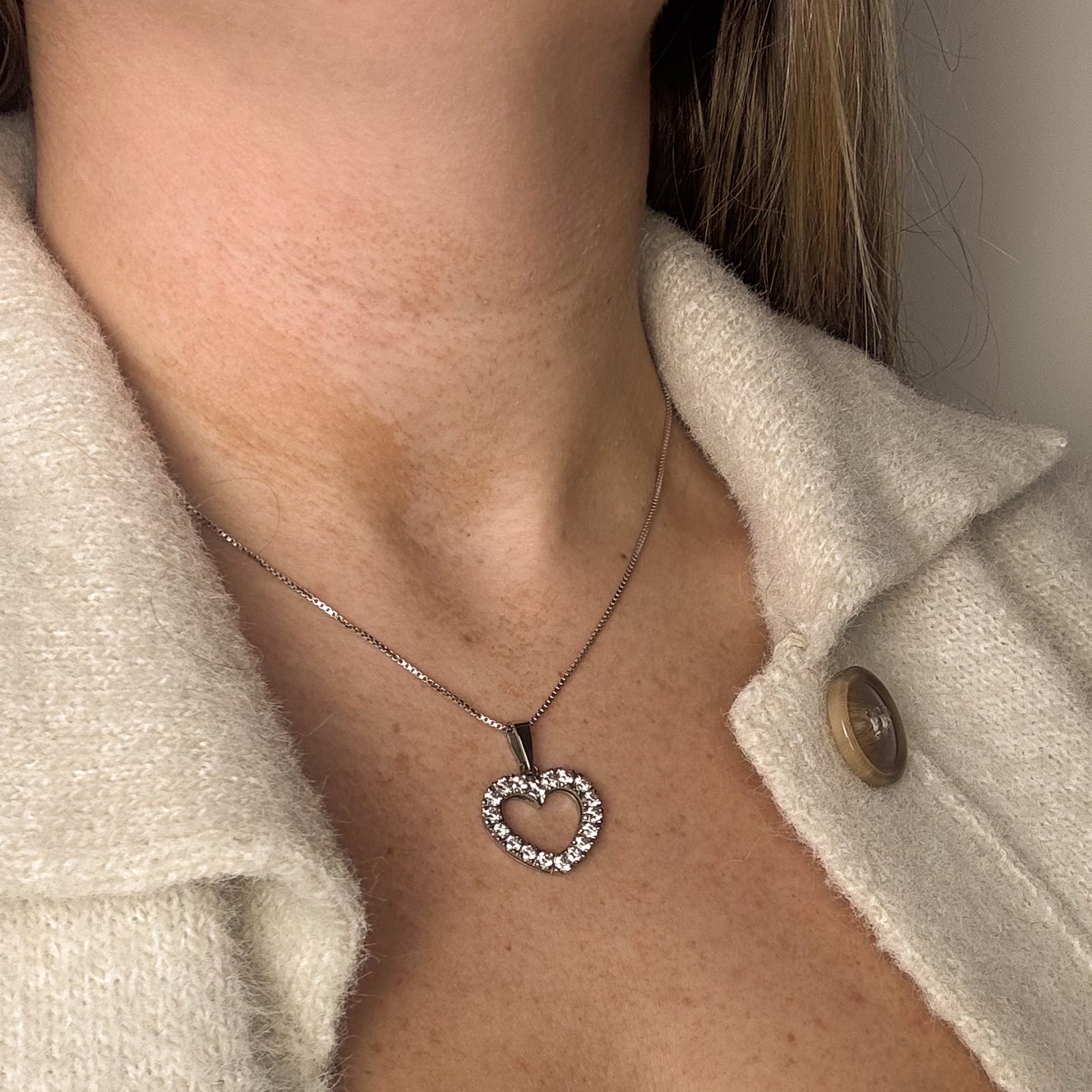 Diamond Heart Pendant Necklace | 1.62ctw | 17" |