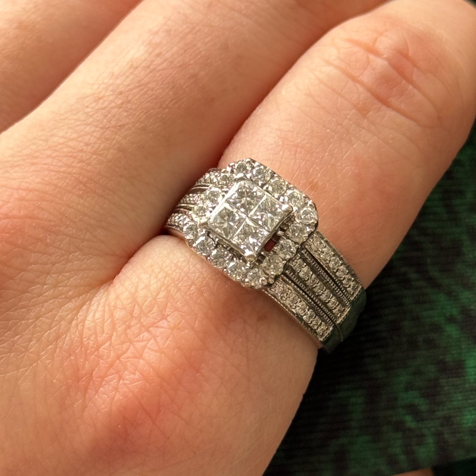 Alliance sertie de diamants | 1,15 ct | Taille 7,75 |