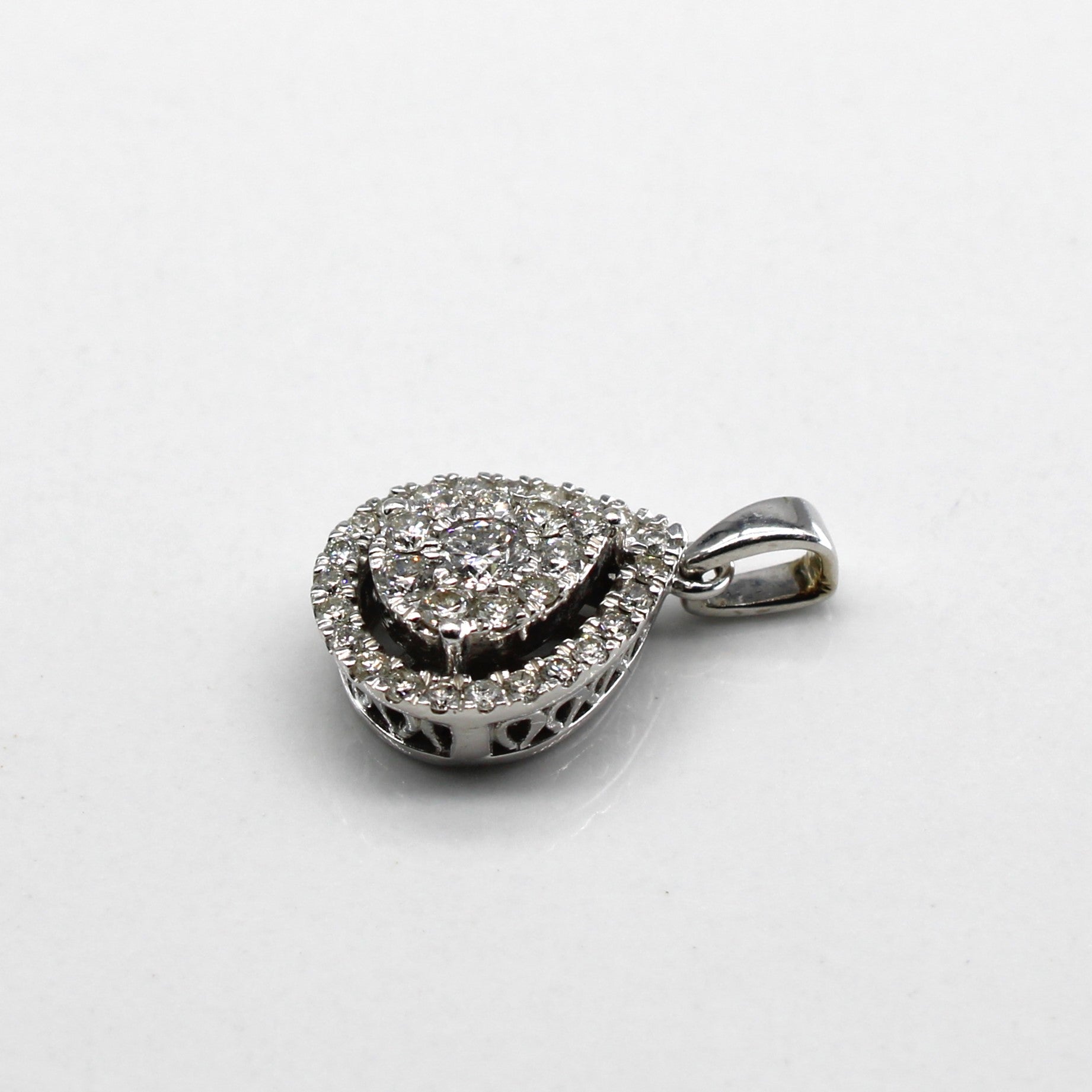 Cluster Diamond Drop Pendant | 0.37ctw |