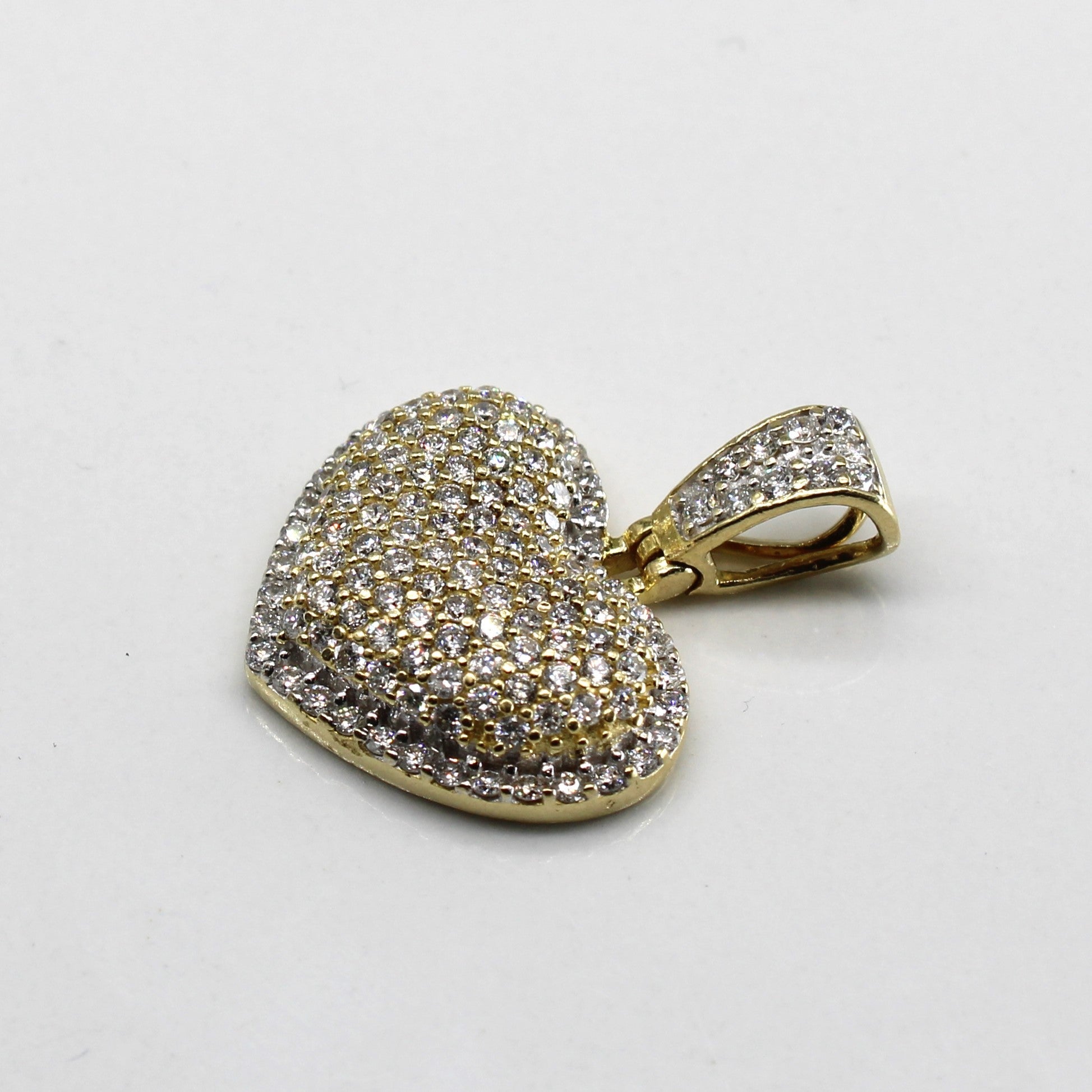 Cluster Diamond Heart Pendant | 1.23ctw |