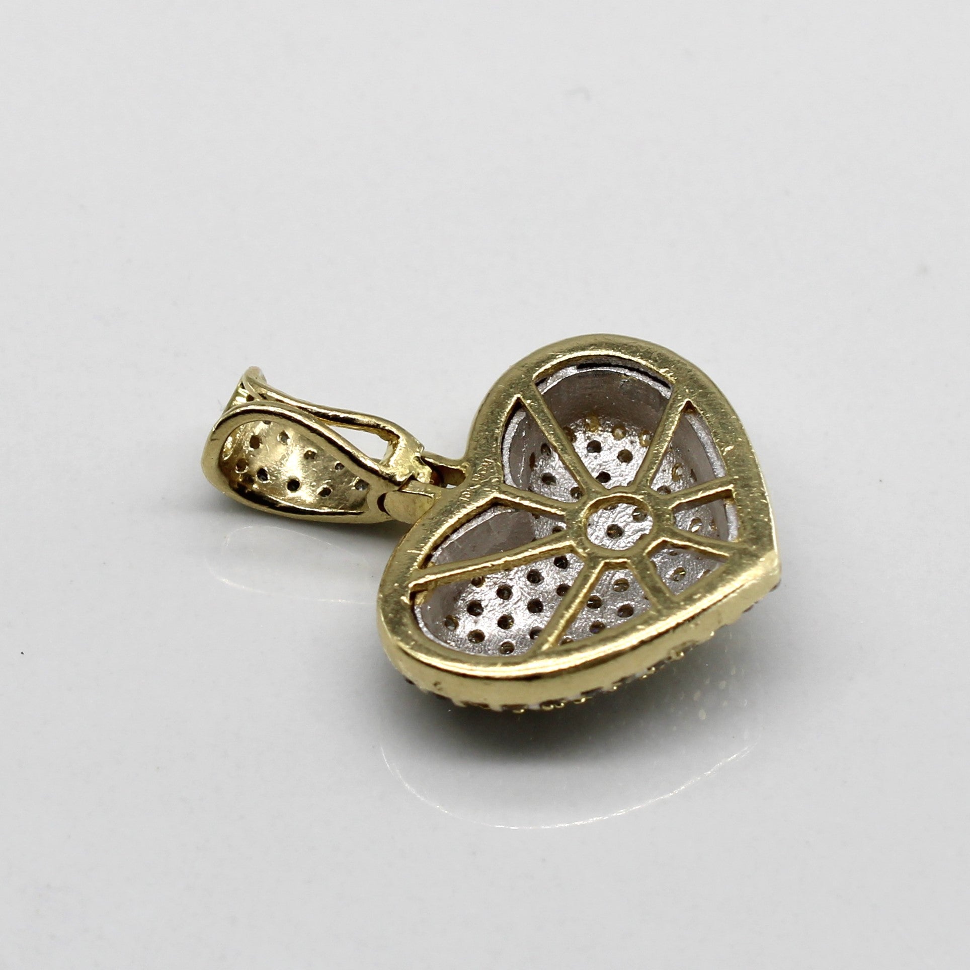 Cluster Diamond Heart Pendant | 1.23ctw |