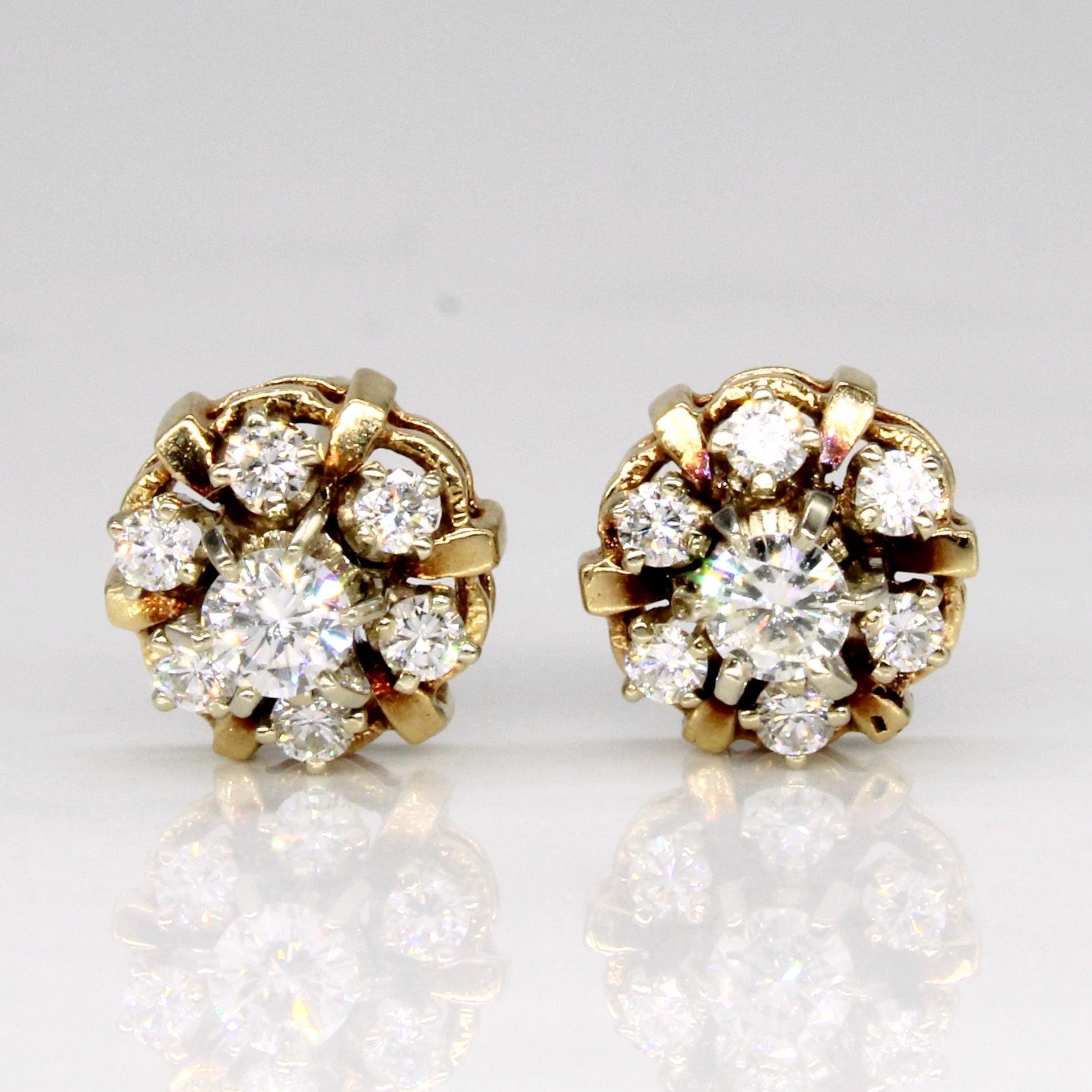 Diamond Cluster Earrings | 0.54ctw |