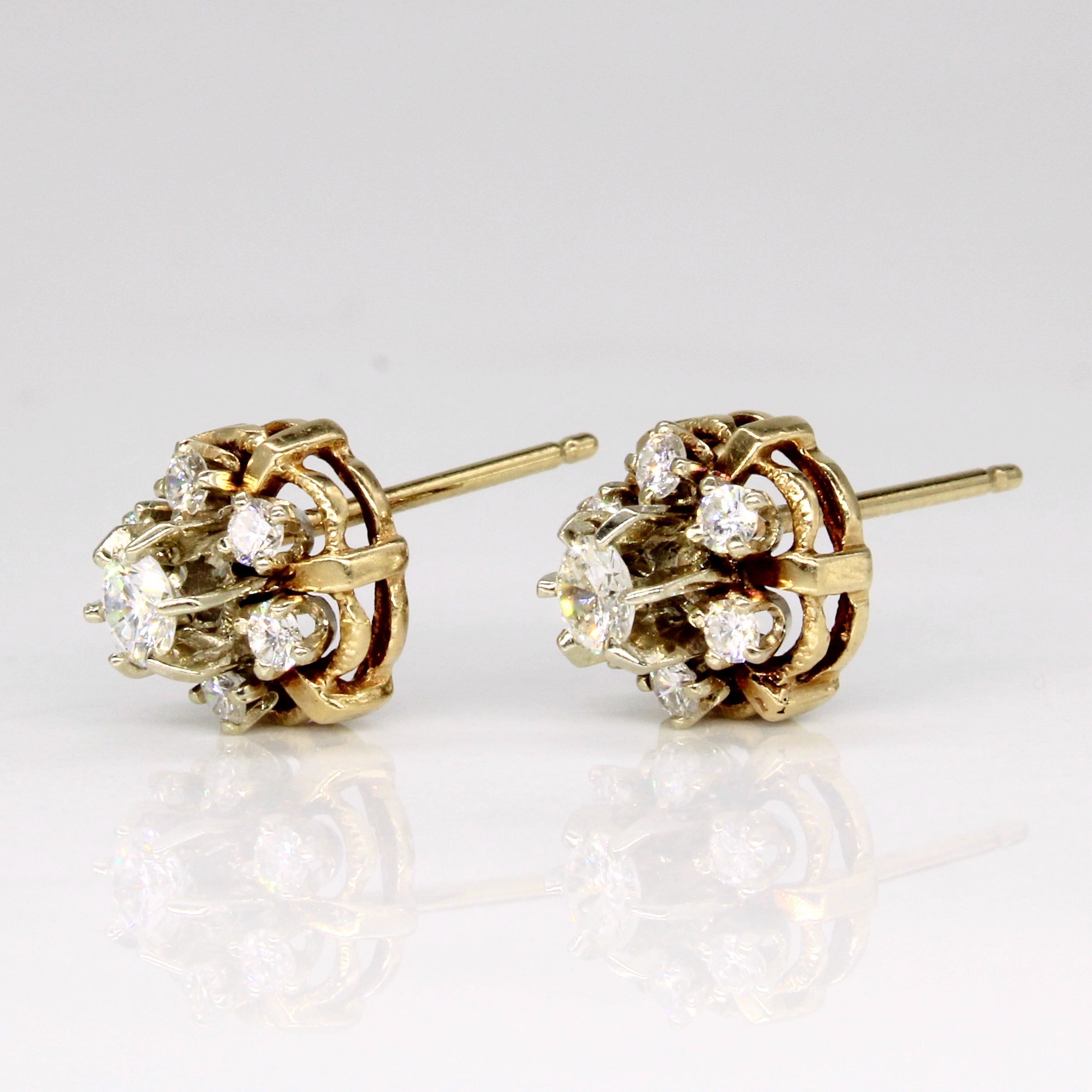 Diamond Cluster Earrings | 0.54ctw |