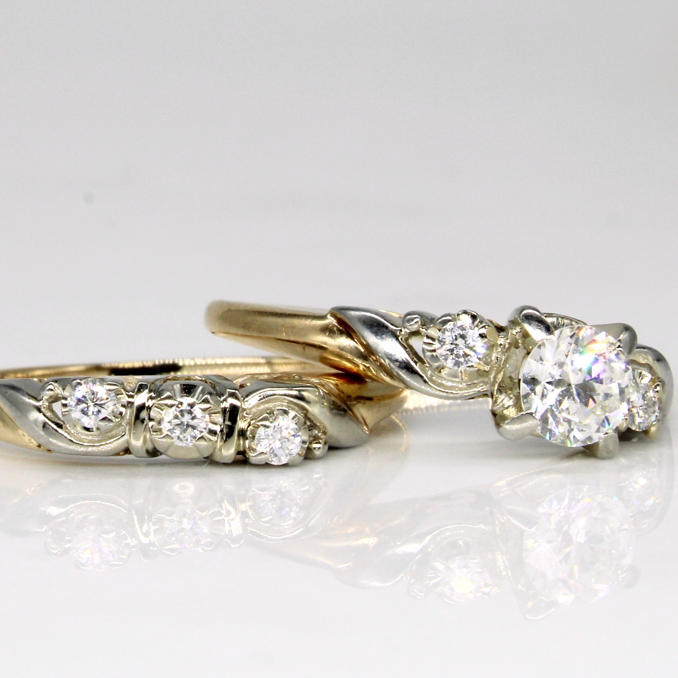 Diamond Wedding Ring Set | 0.55ctw | SZ 7 |