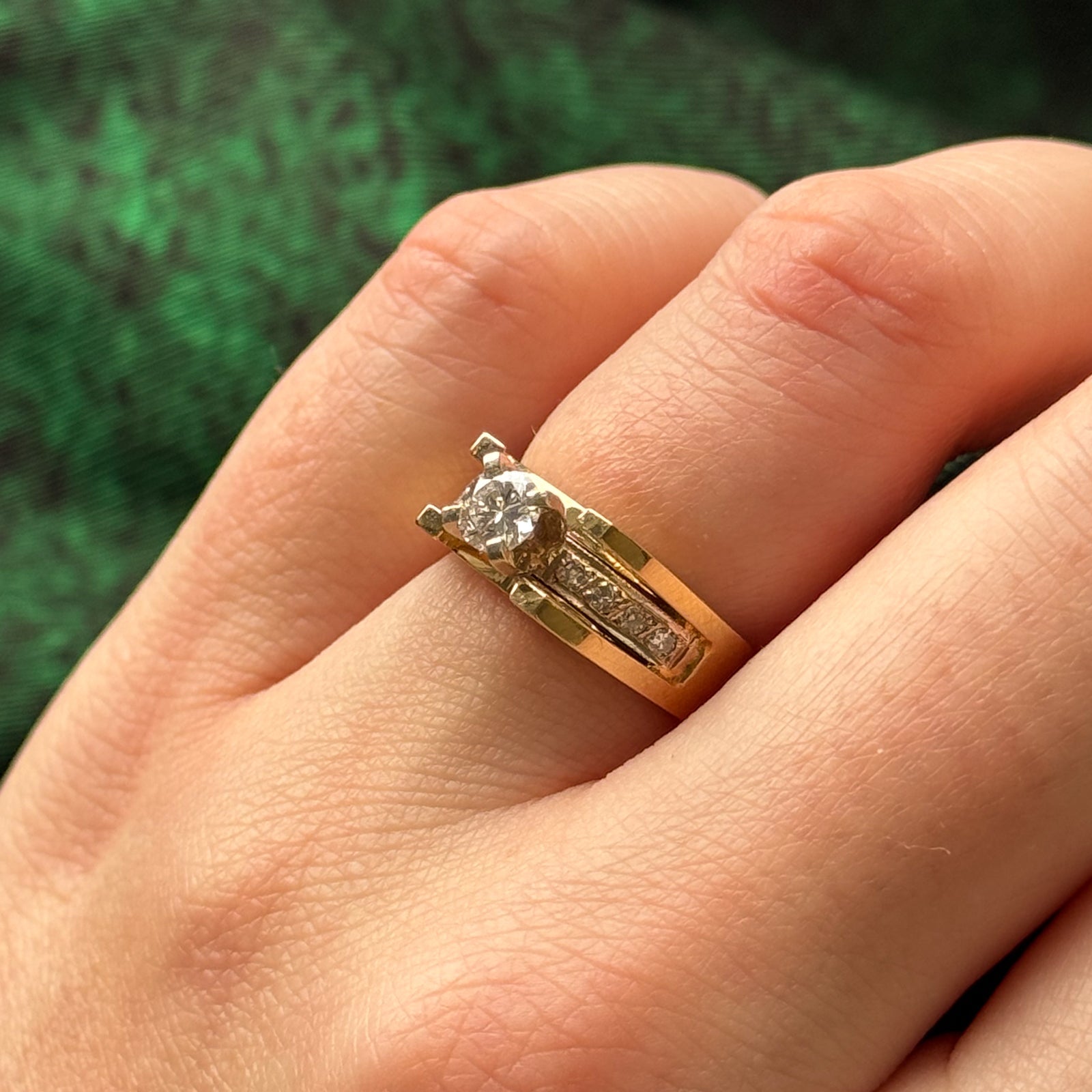 High Set Diamond Engagement Ring | 0.38ctw | SZ 5.5 |