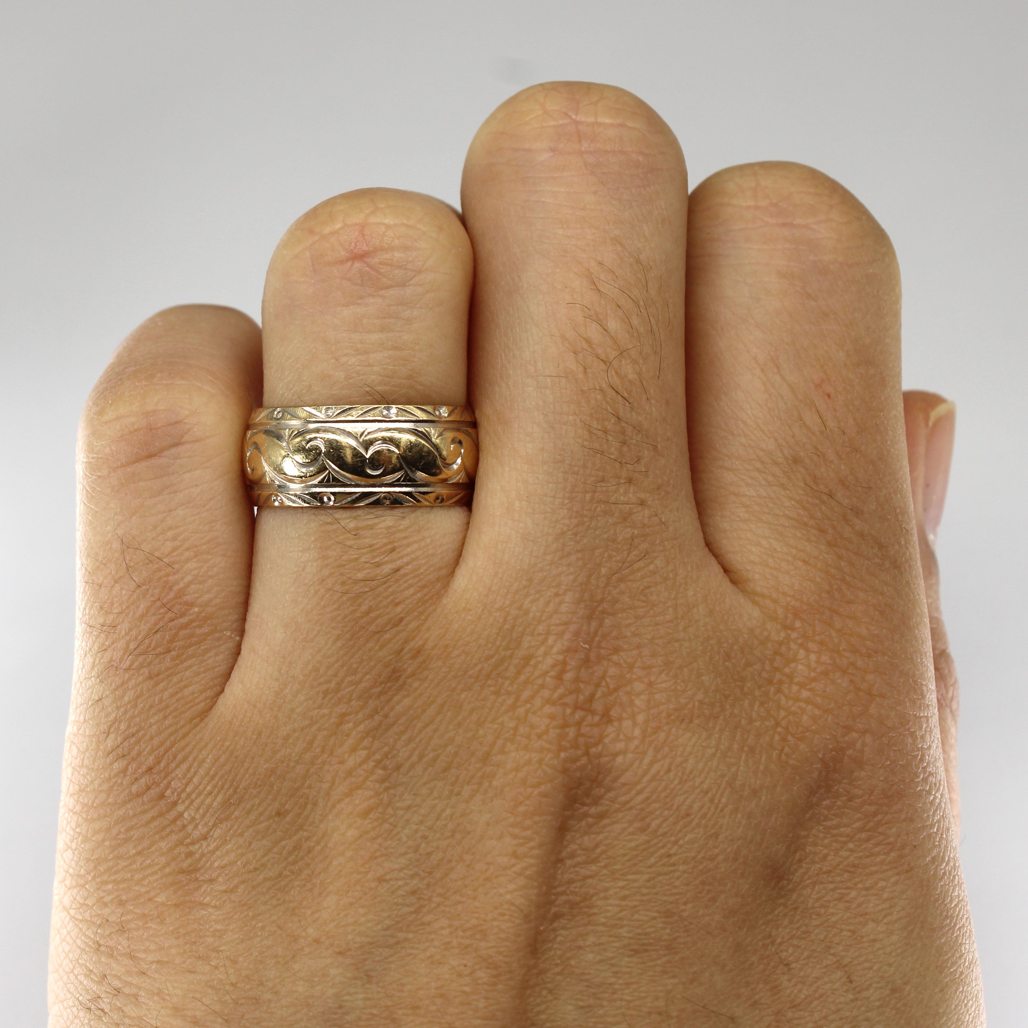 Yellow Gold Ornate Ring | SZ 6.5 |