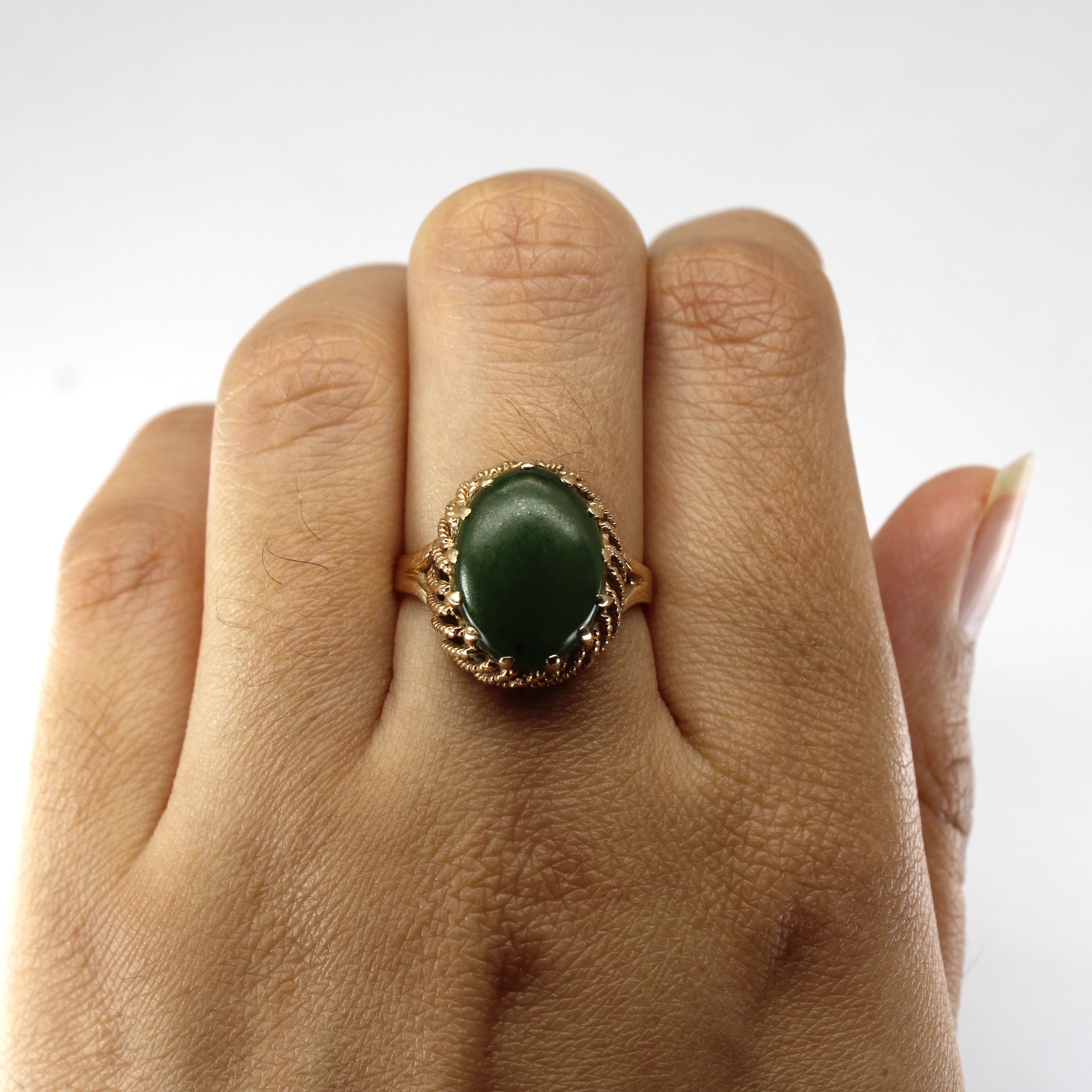 Claw Set Jade Ring | 4.50ct | SZ 7 |