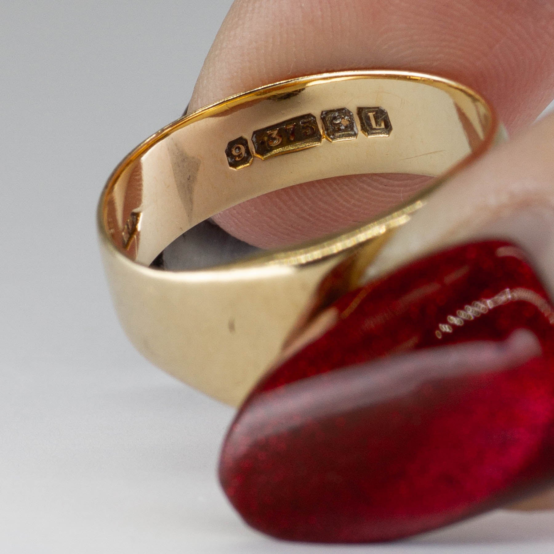 1860 Birmingham Hallmarked Victorian Signet Old European Diamond Ring | SZ 8 |