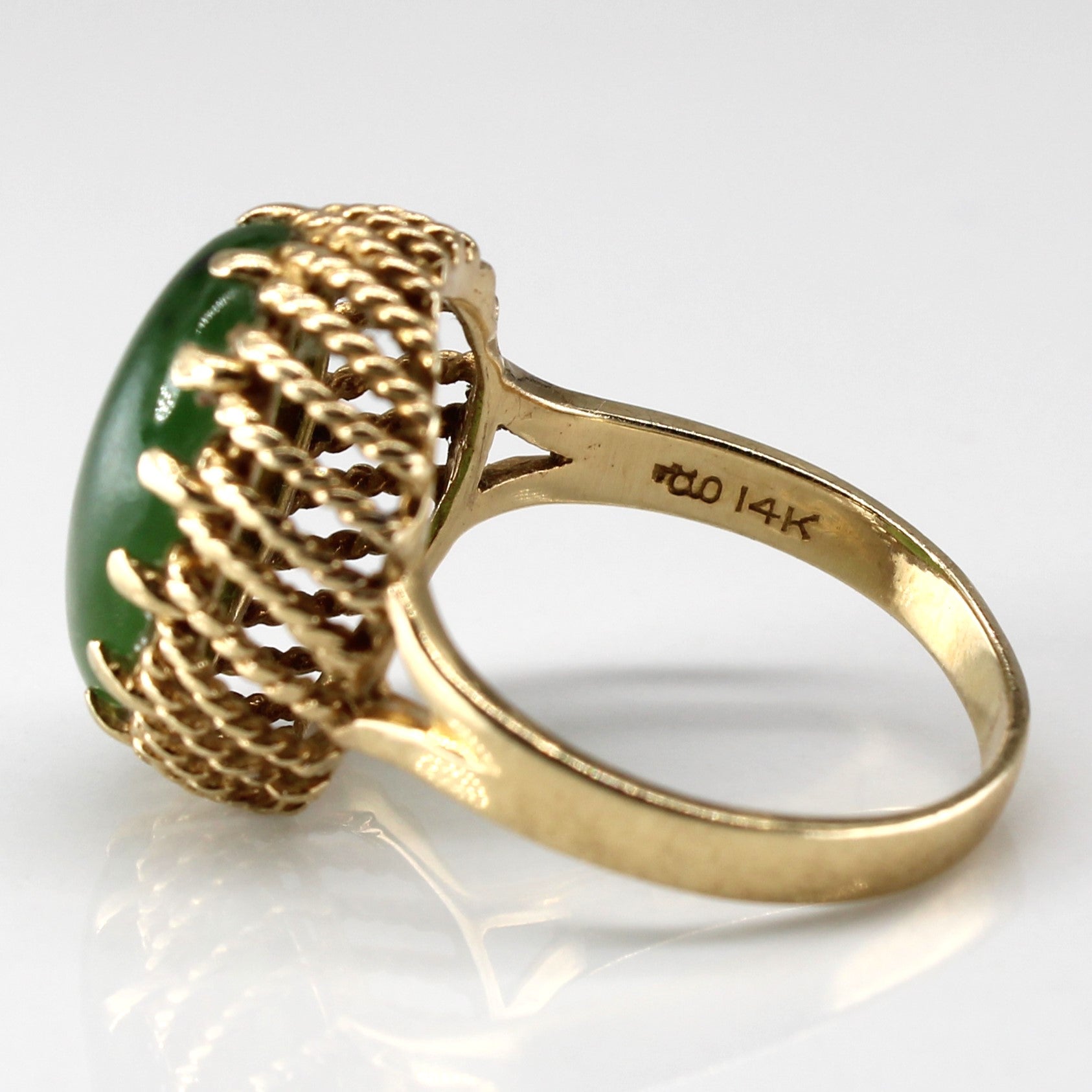 Claw Set Jade Ring | 4.50ct | SZ 7 |