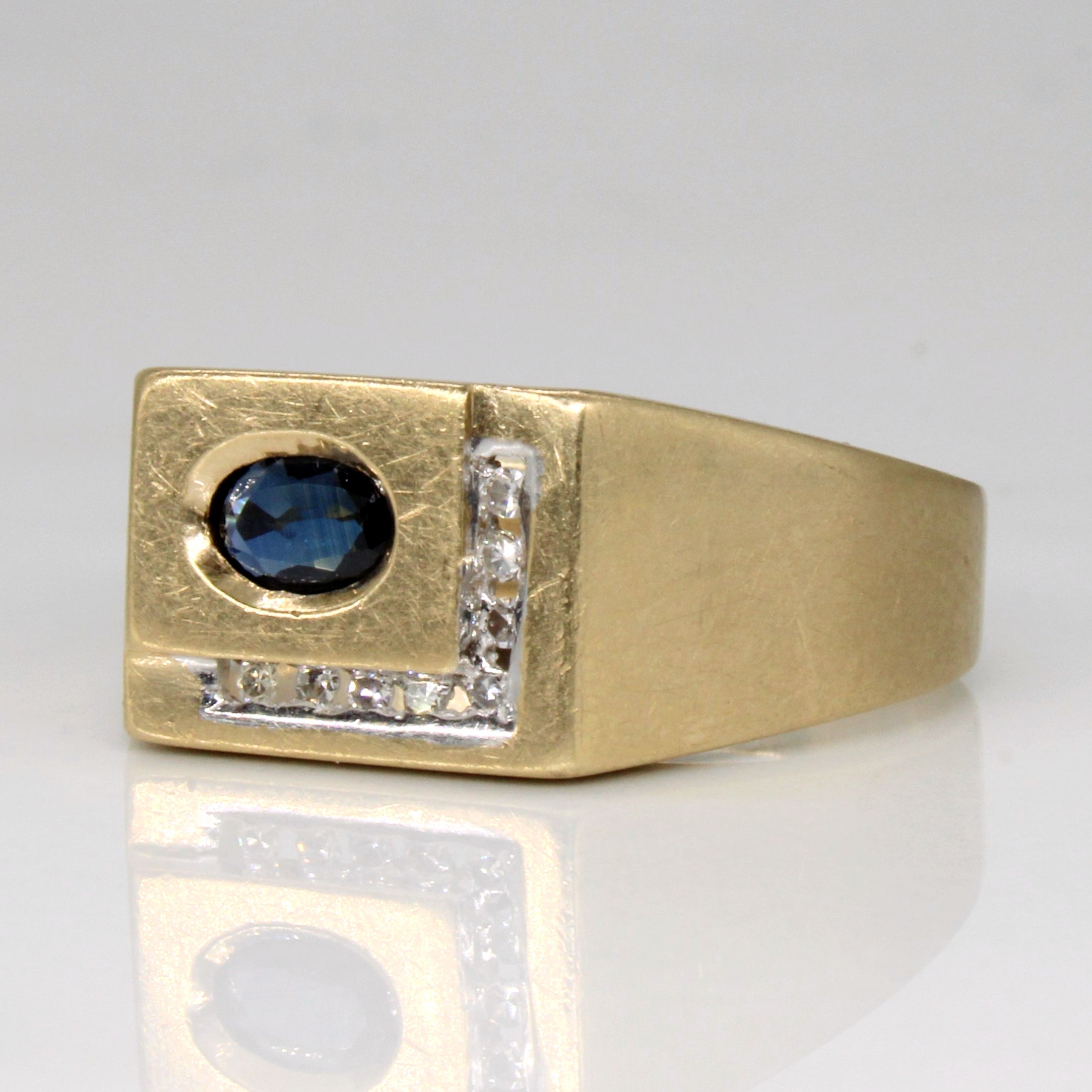 Sapphire & Diamond Ring | 0.28ct, 0.08ctw | SZ 11.75 |