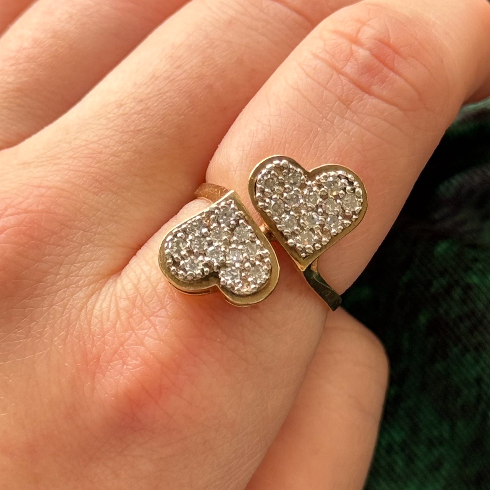Diamond Twin Heart Ring | 0.40ctw | SZ 5.75 |