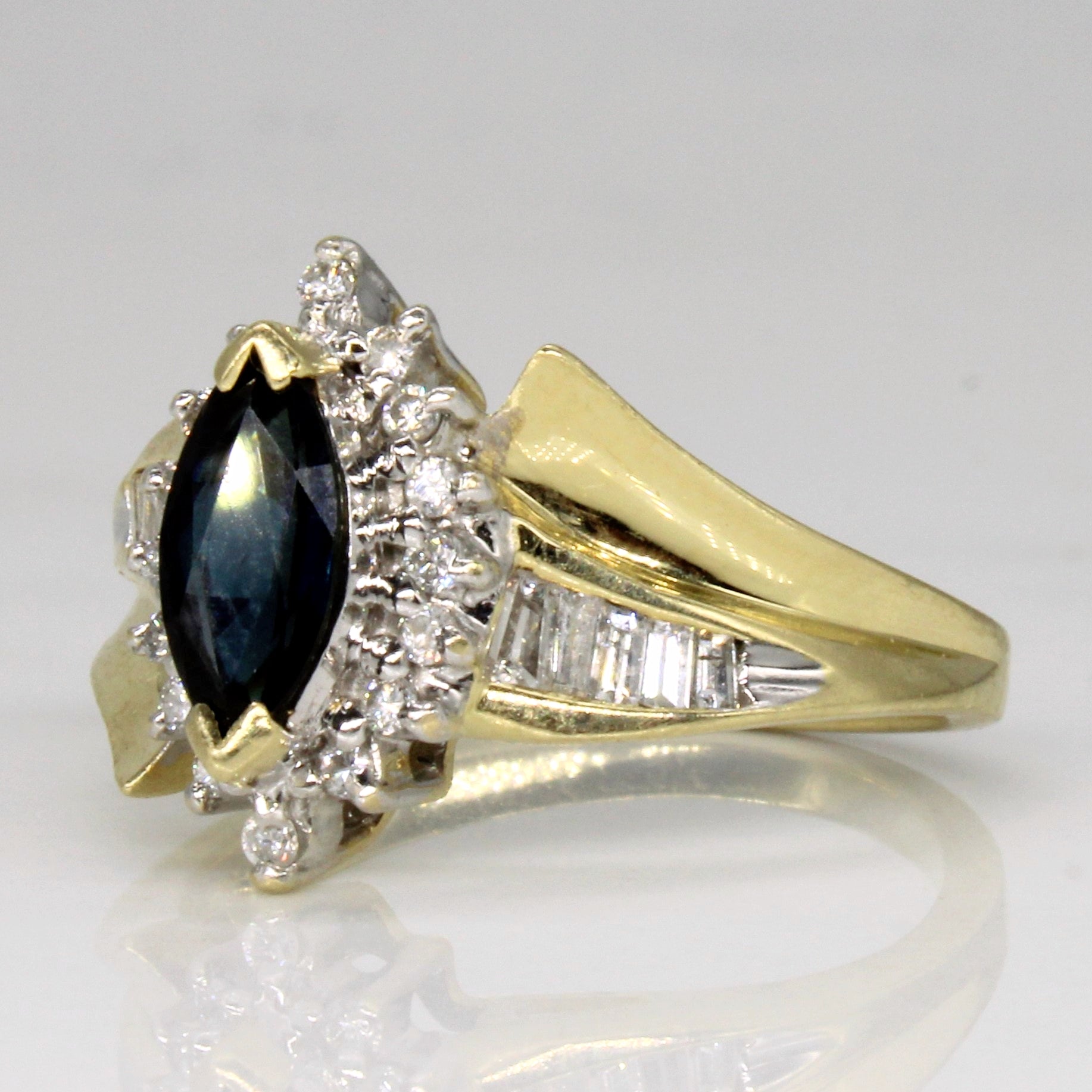 Sapphire & Diamond Ring | 0.60ct, 0.08ctw | SZ 7.25 |