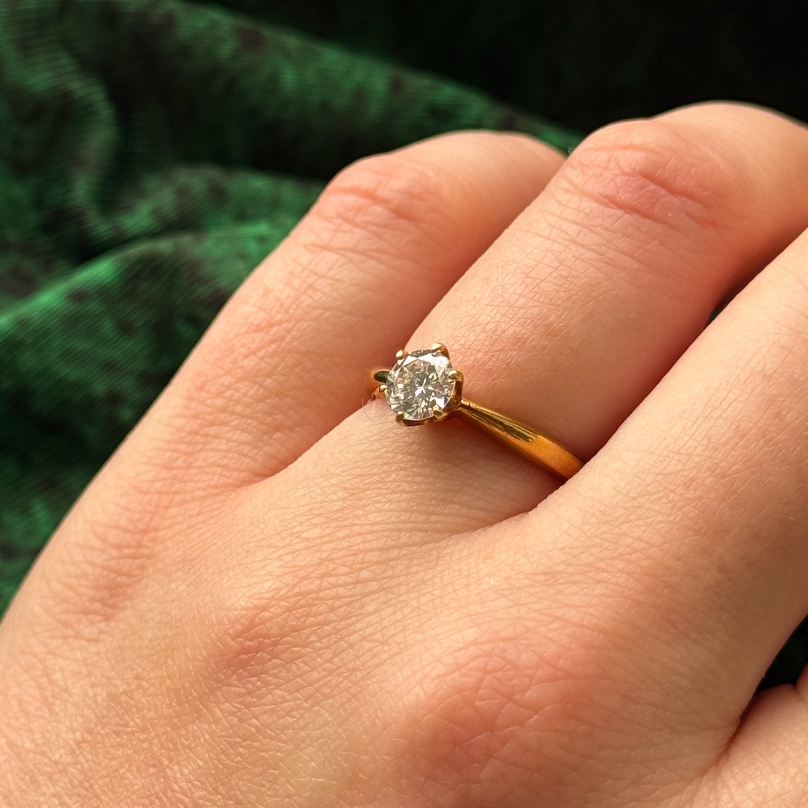 Bague de fiançailles en diamant | 0,55 ct VVS2 F | Taille 5 |