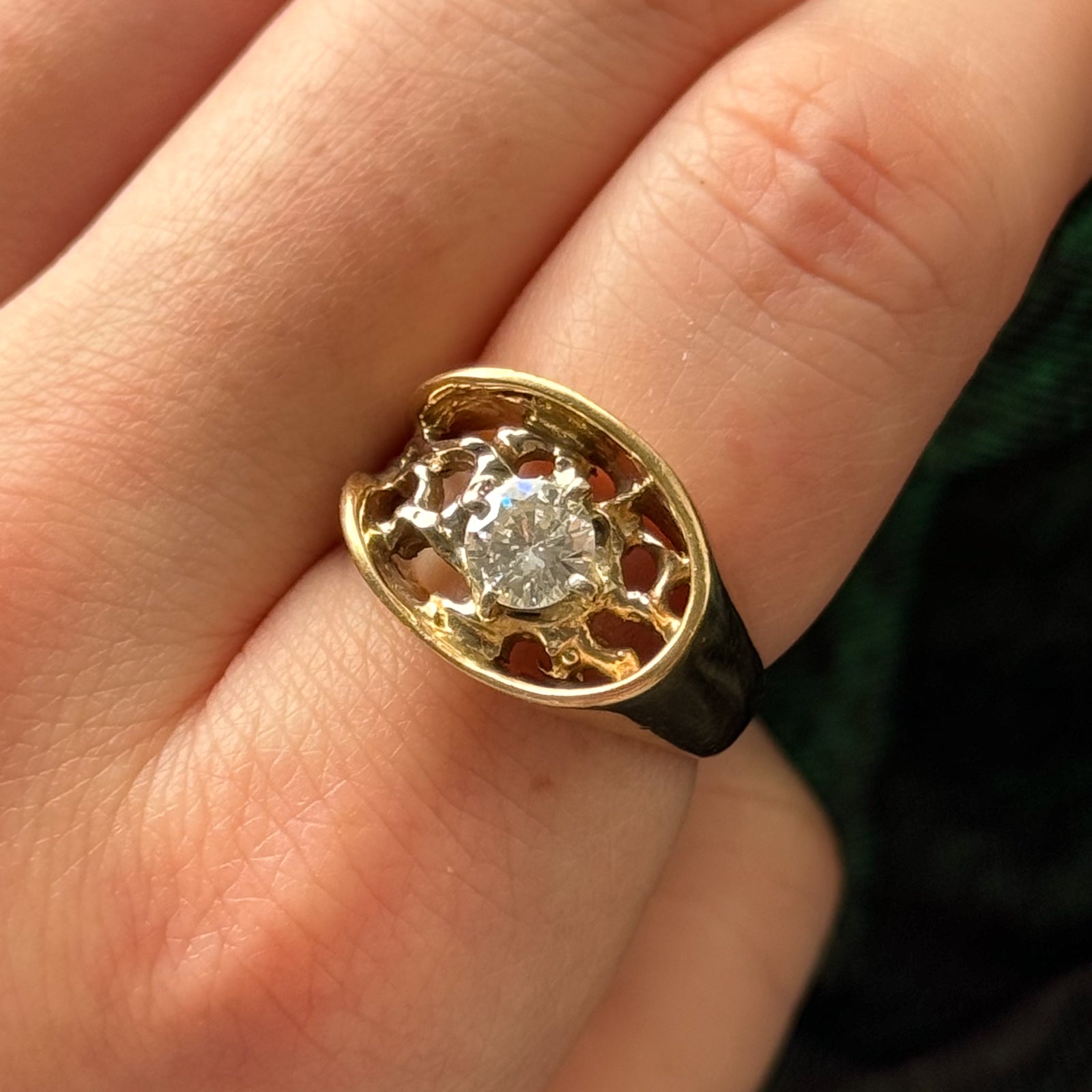 Webbed Diamond Cocktail Ring | 0.69ct | SZ 6.75 |