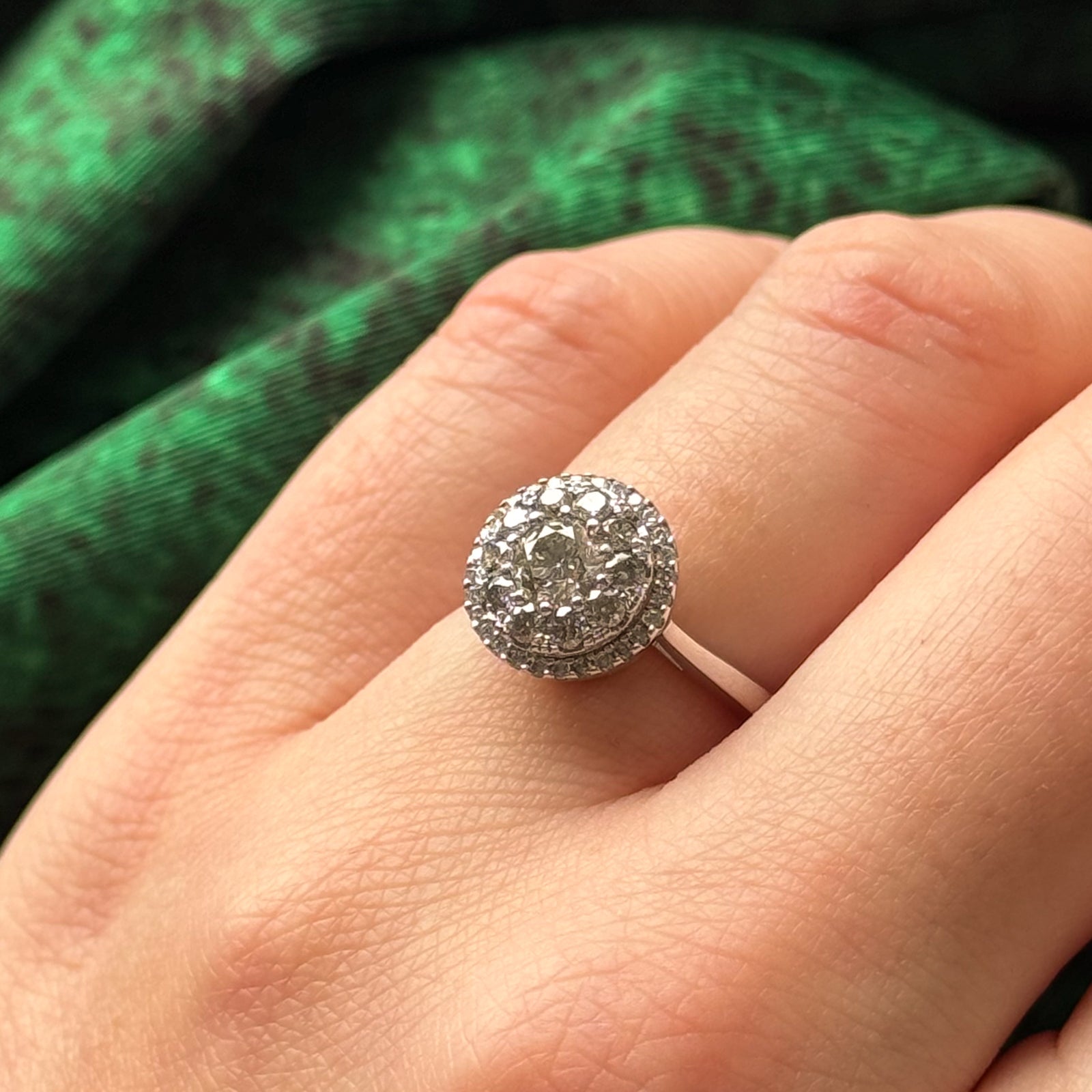 Pave Set Diamond Engagement Ring | 0.84ctw | SZ 3.75 |