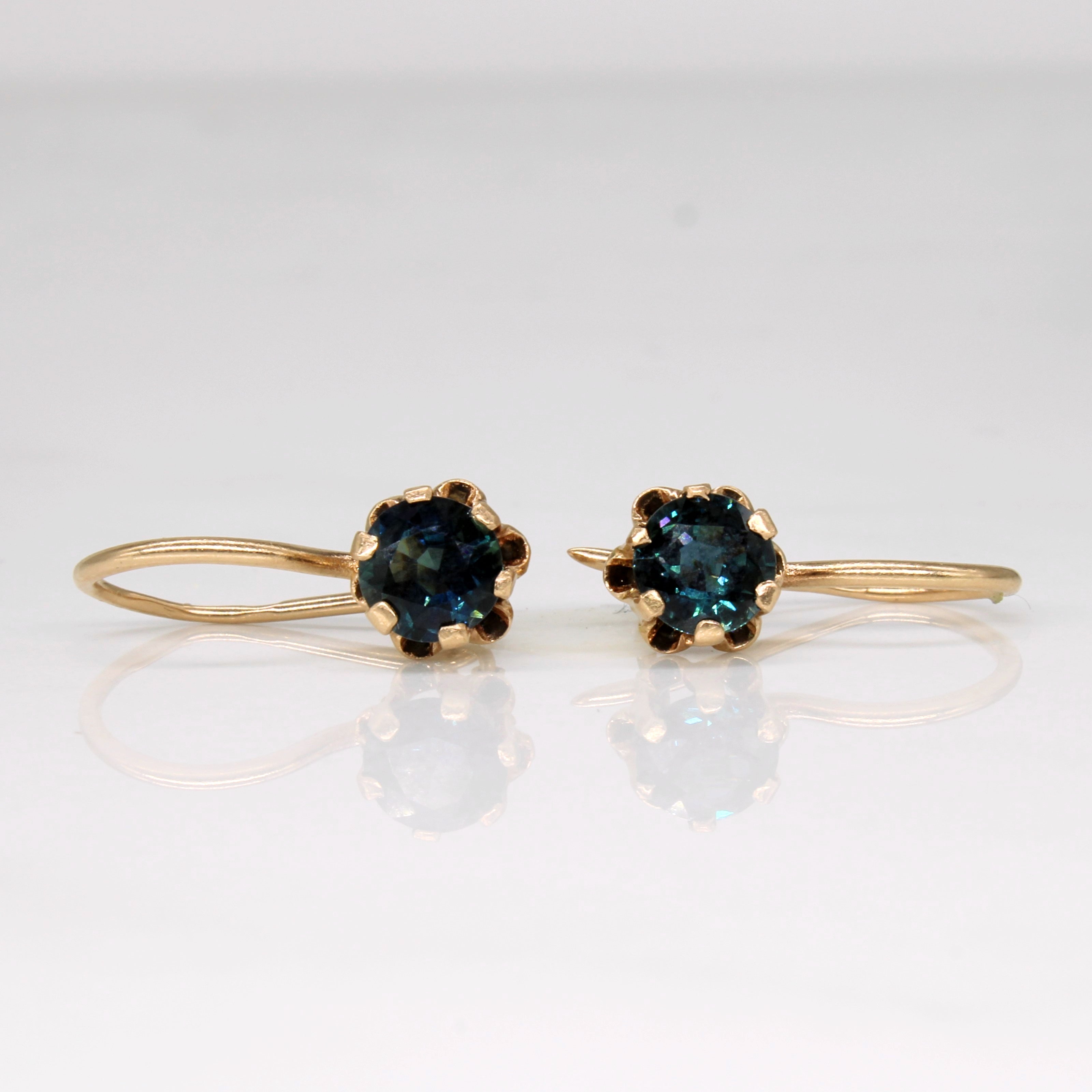 Colour Change Synthetic Sapphire Earrings | 1.60ctw |