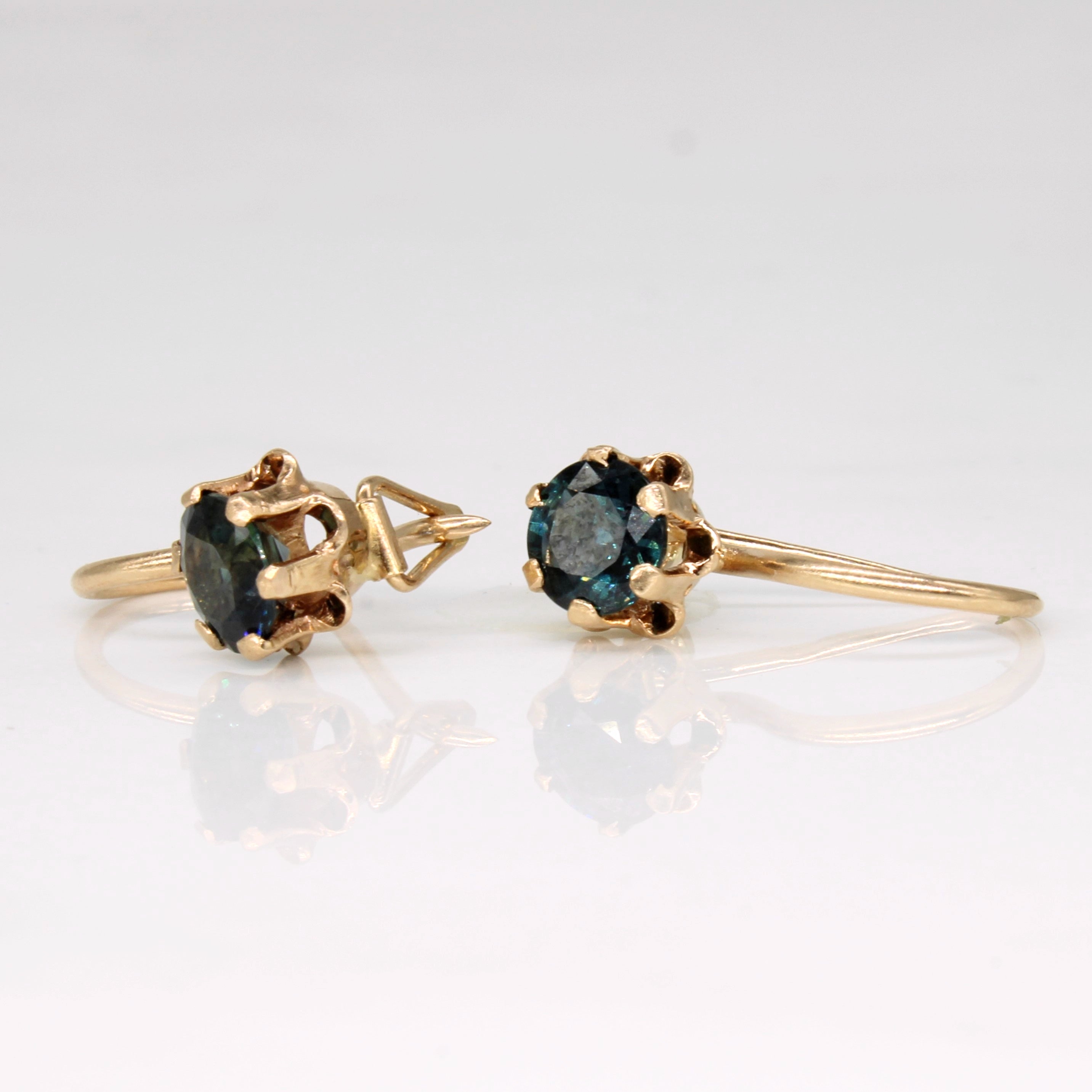 Colour Change Synthetic Sapphire Earrings | 1.60ctw |
