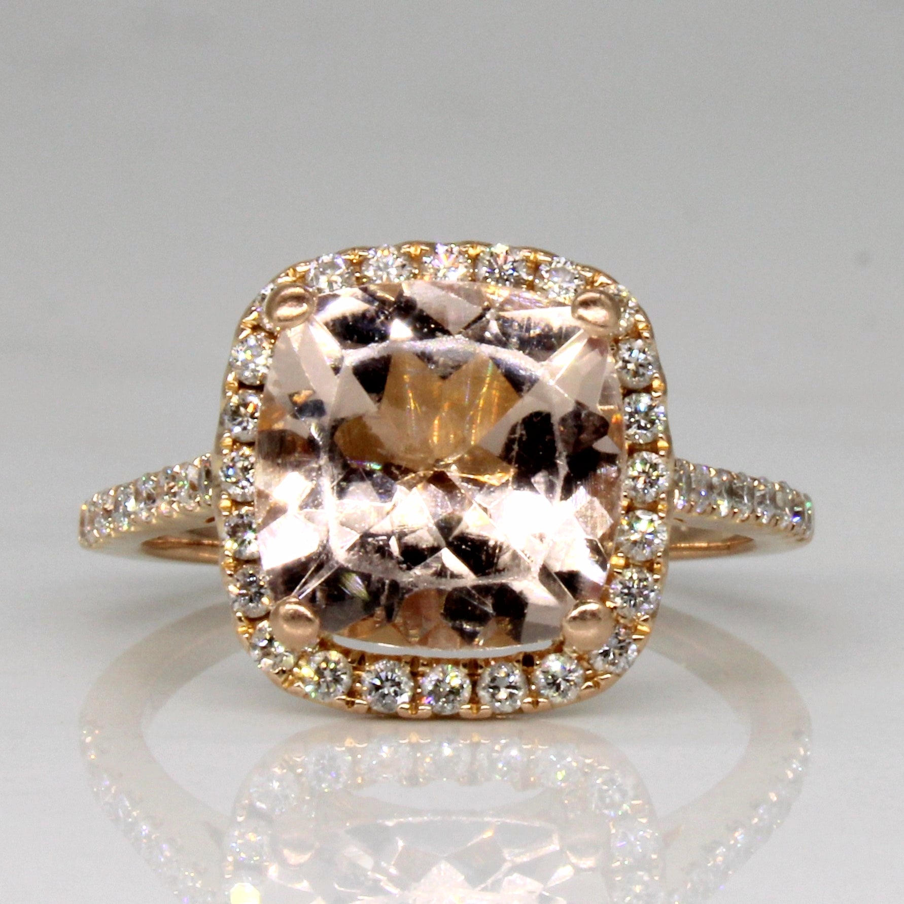 Morganite & Diamond Cocktail Ring | 2.60ct, 0.20ctw | SZ 5 |