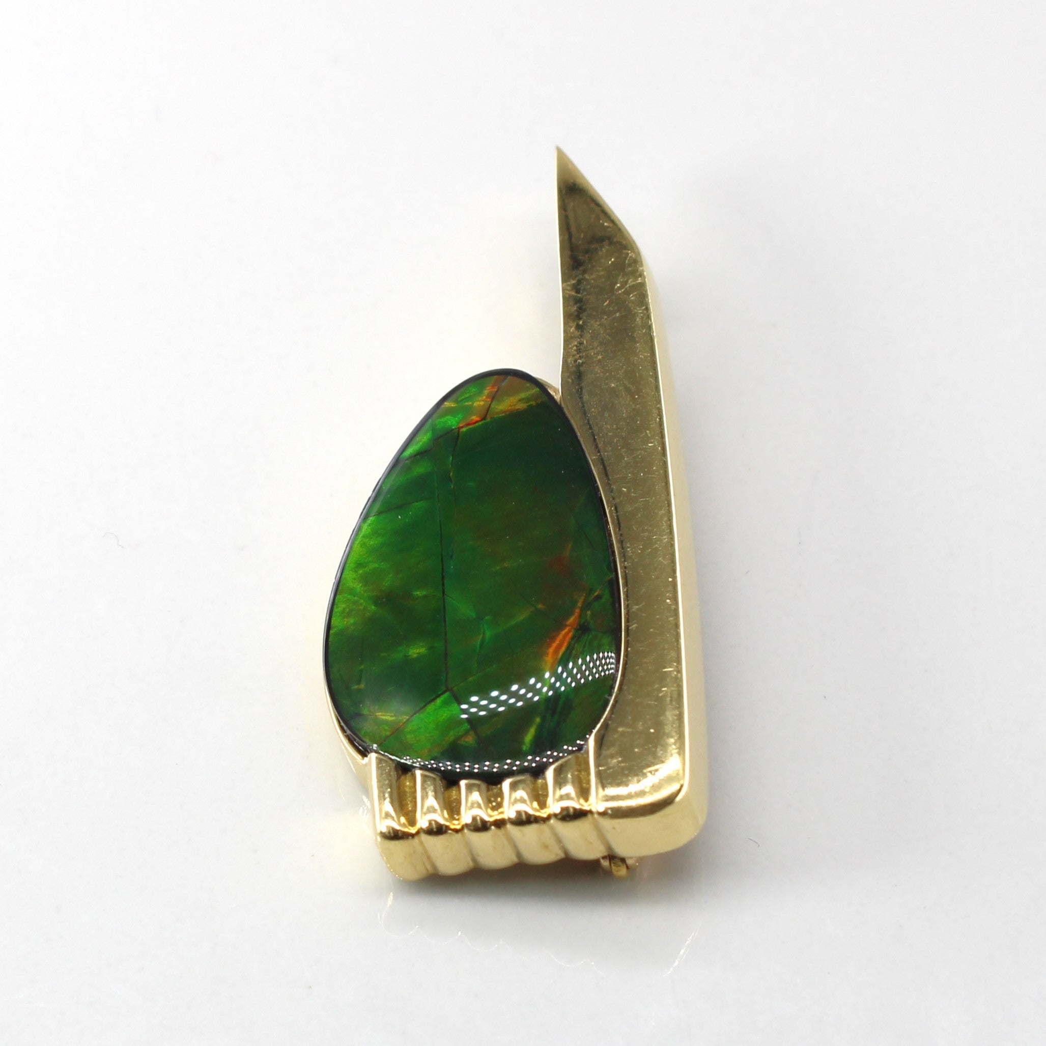 Ammolite Gold Brooch | 3.80ct |