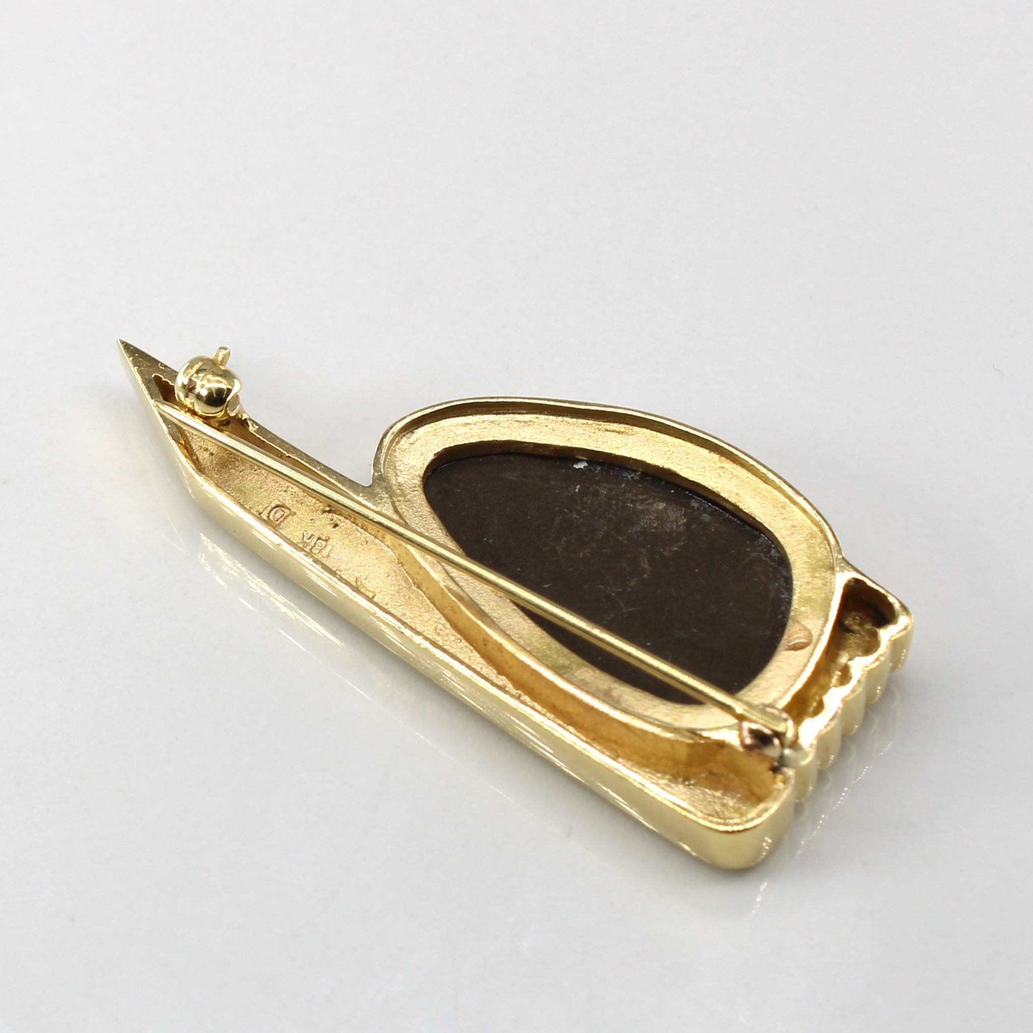 Ammolite Gold Brooch | 3.80ct |