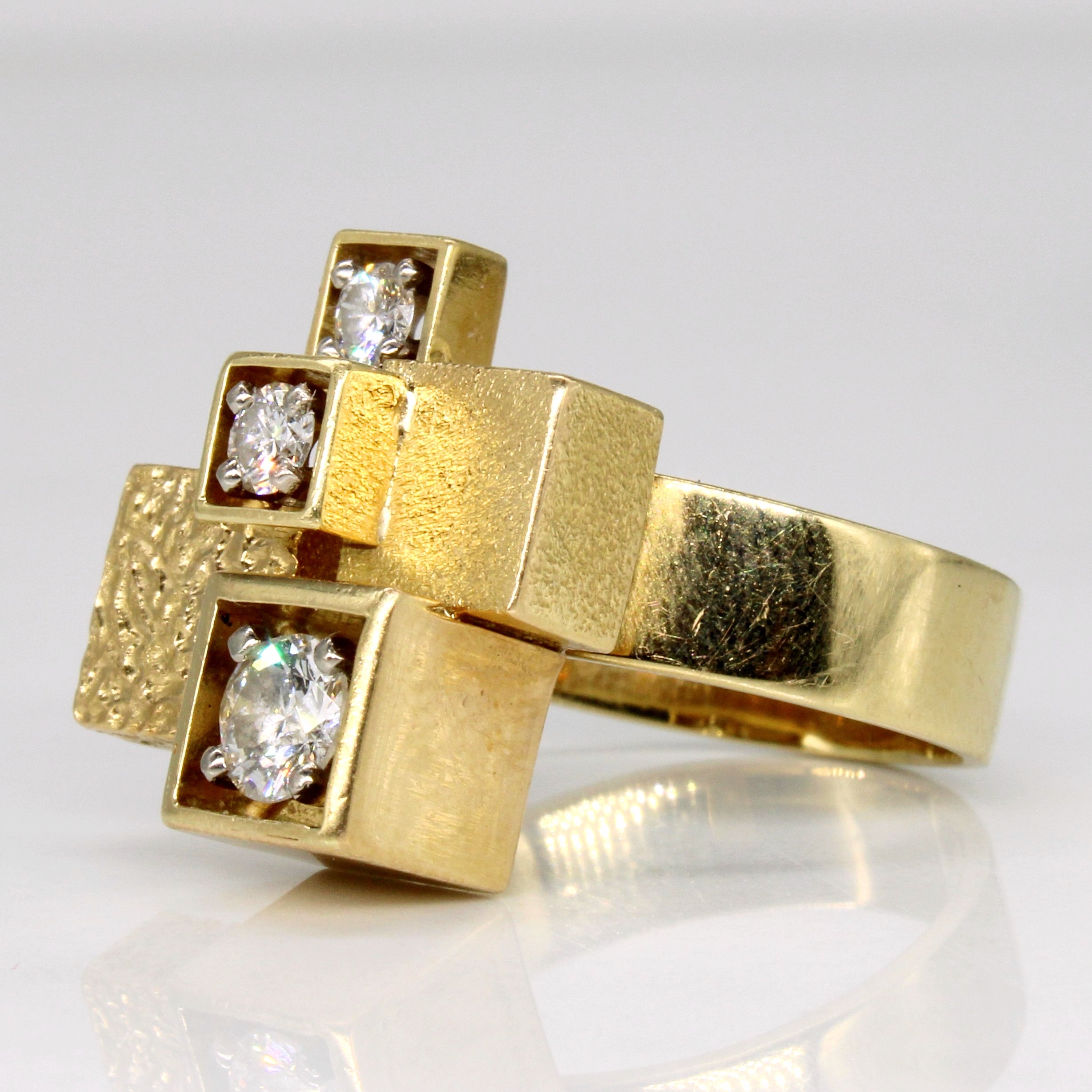 'Cavelti' Diamond Cubism Ring | 0.60ctw | SZ 8.5 |