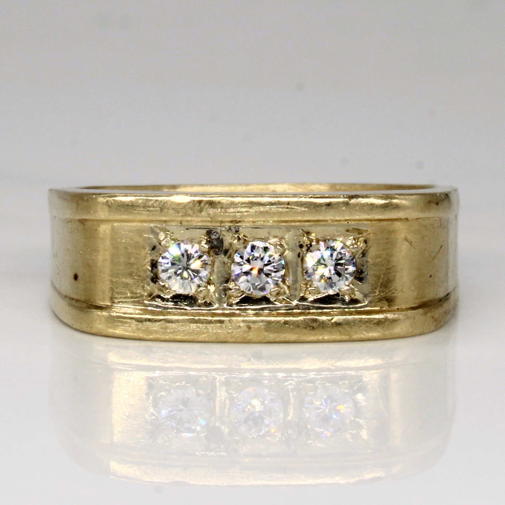 Three Stone Diamond Ring | 0.24ctw | SZ 9.75 |