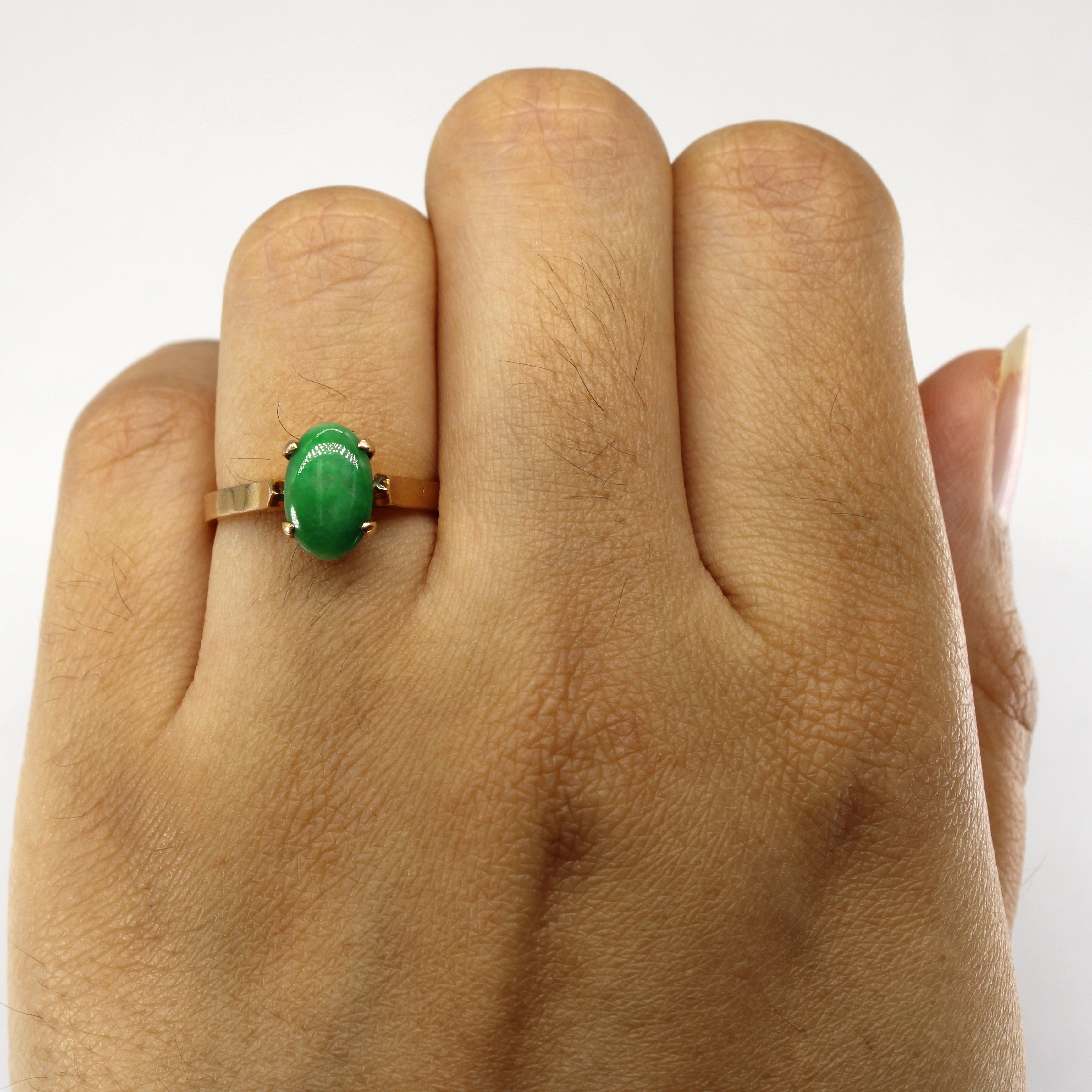 Prong Set Jade Ring | 1.50ct | SZ 5.25 |