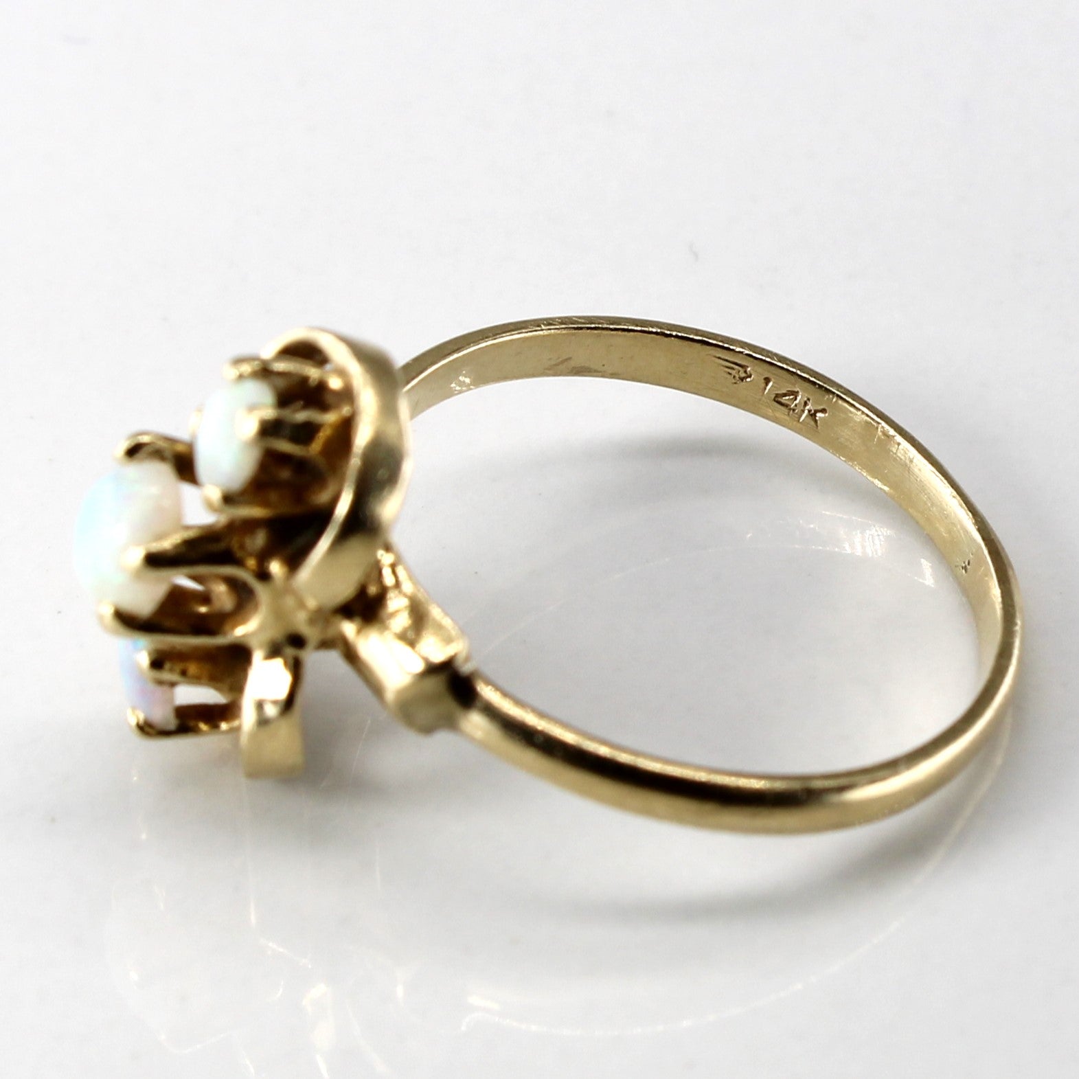Three Stone Opal Ring | 0.26ctw | SZ 5.75 |