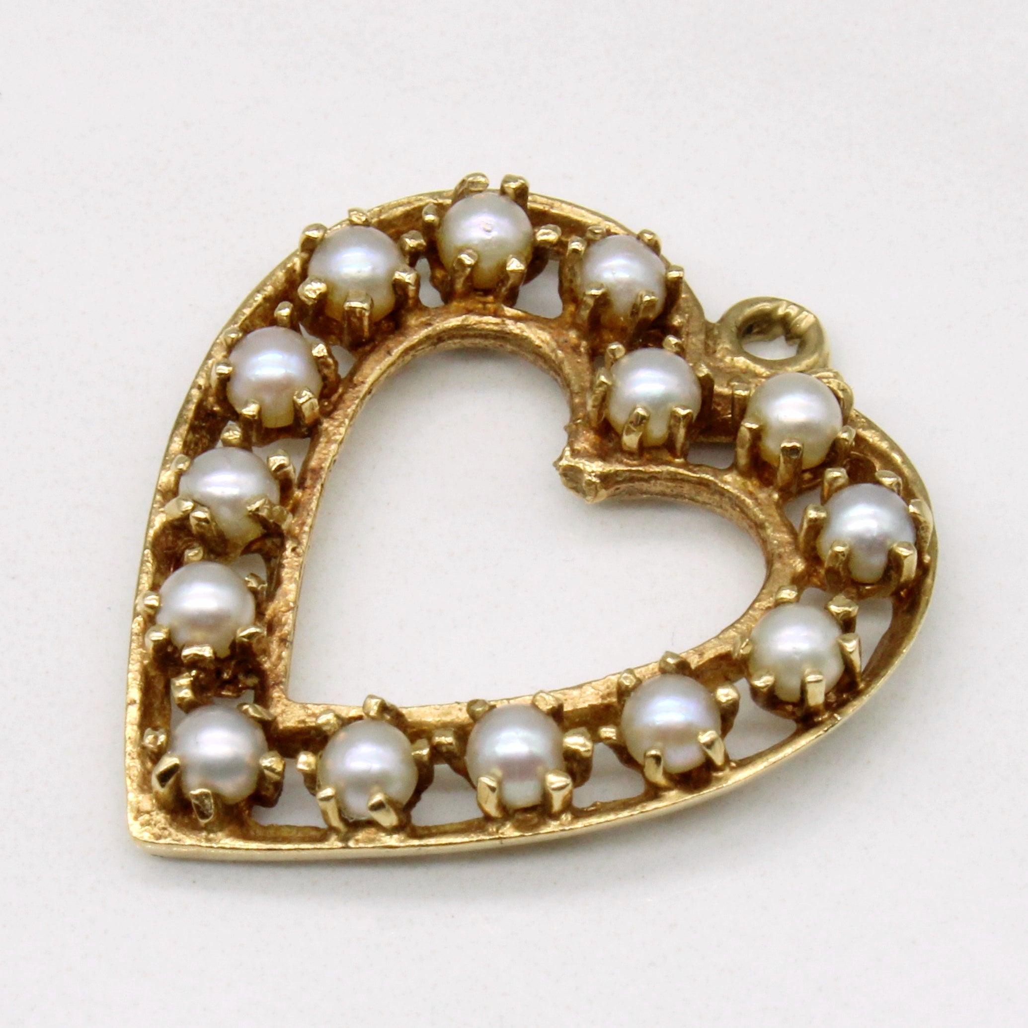 Pearl Heart Charm